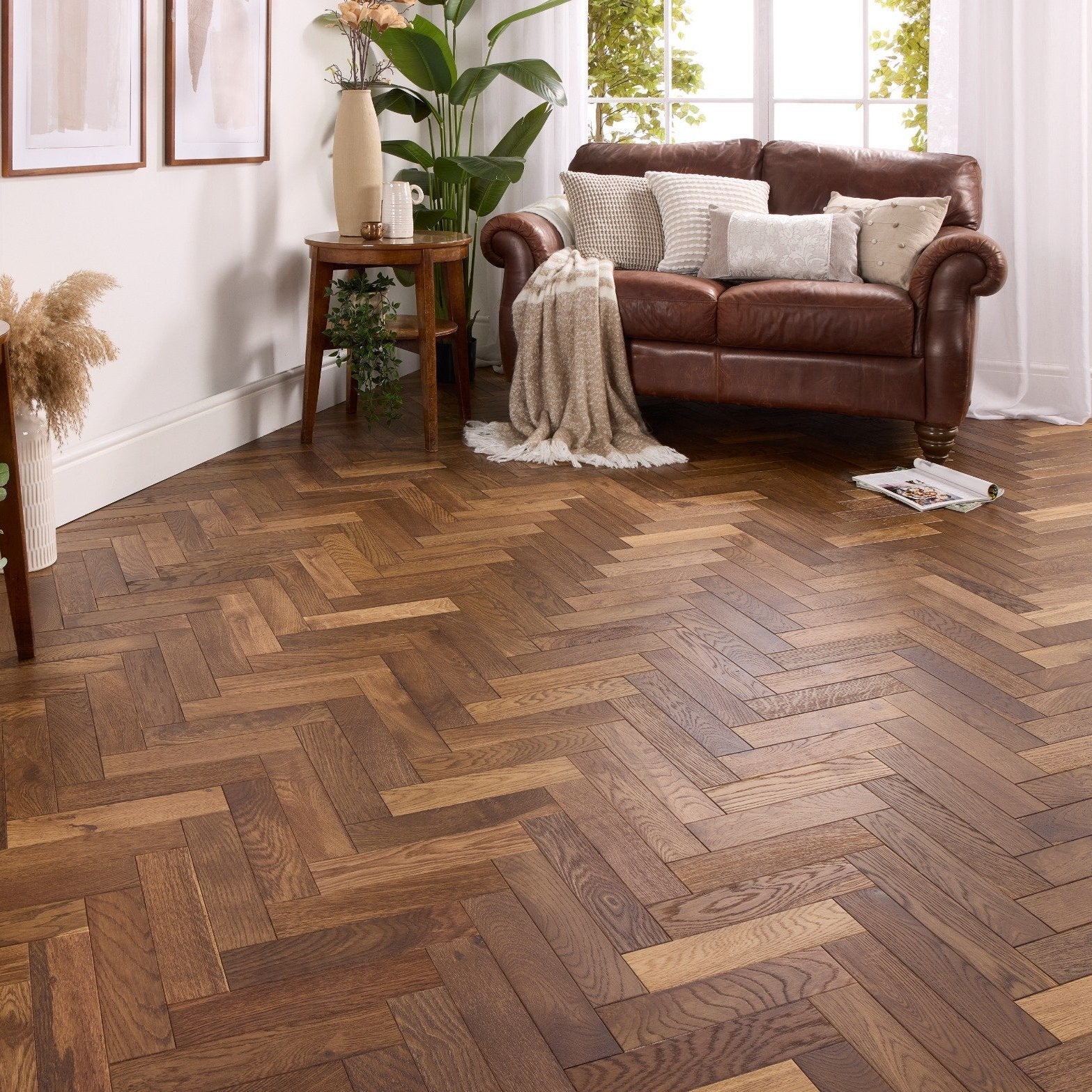 Double Smoked Herringbone 18mm Engineered