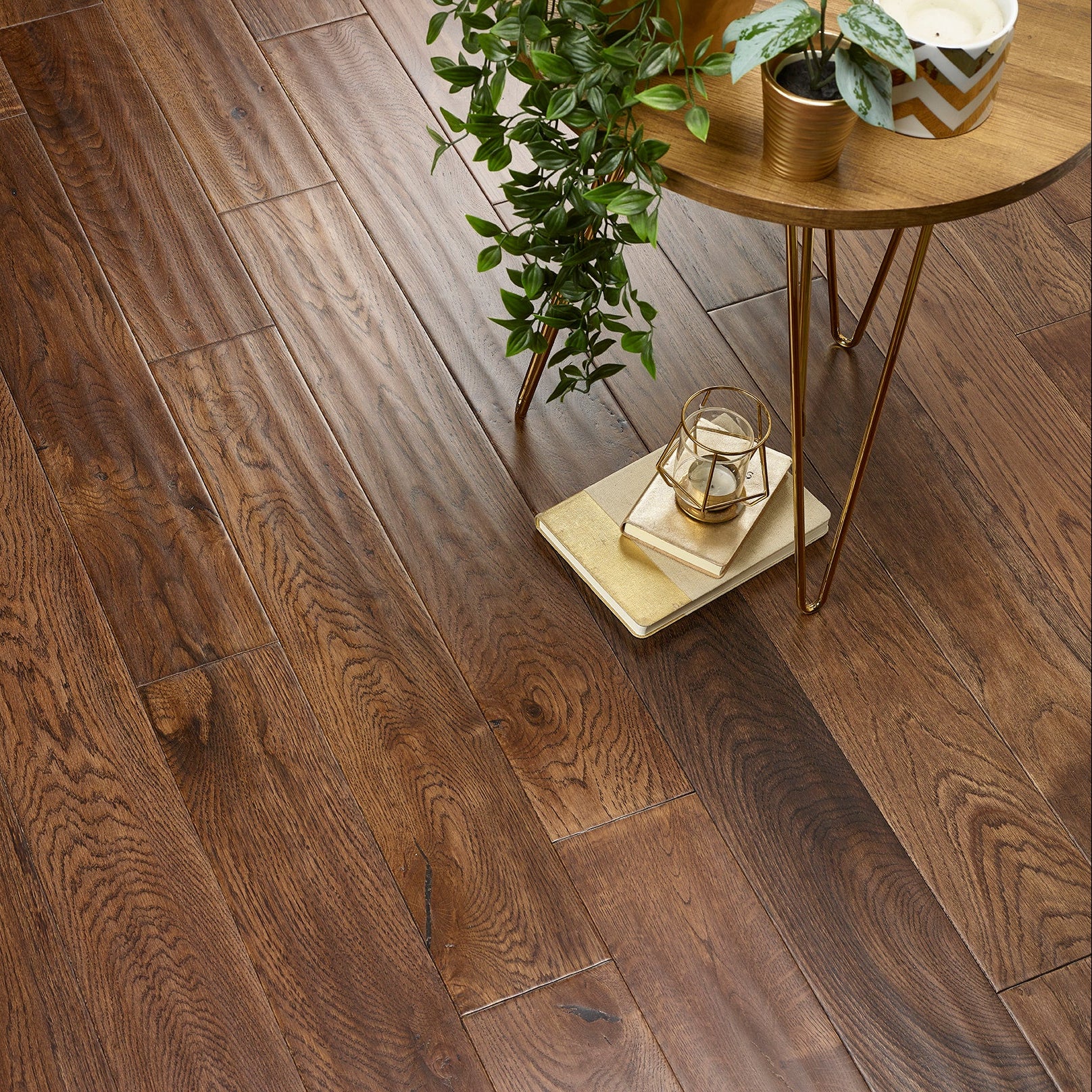 Coffee Oak Hand scrapped UV Lacquered