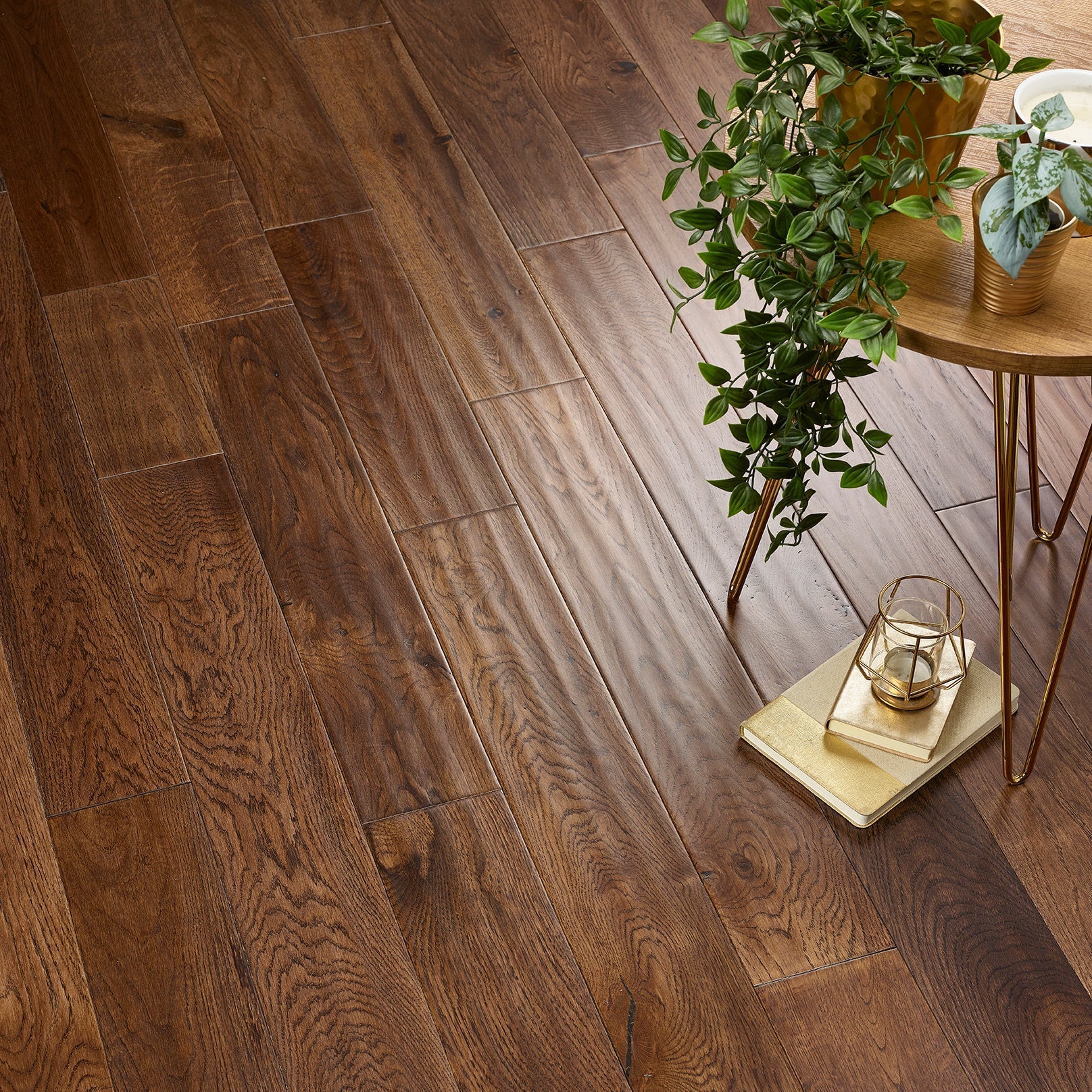 Coffee Oak Hand scrapped UV Lacquered