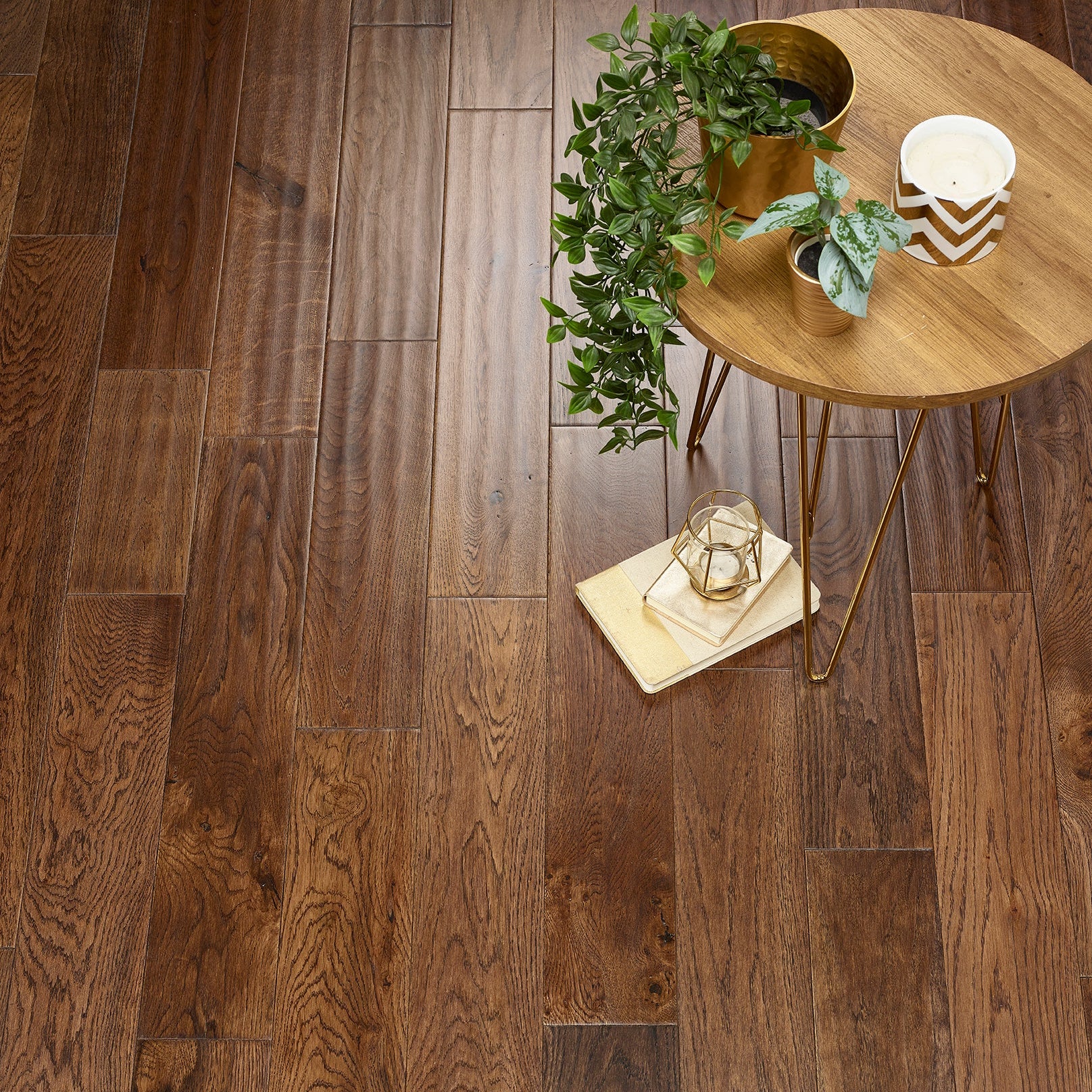 Coffee Oak Hand scrapped UV Lacquered