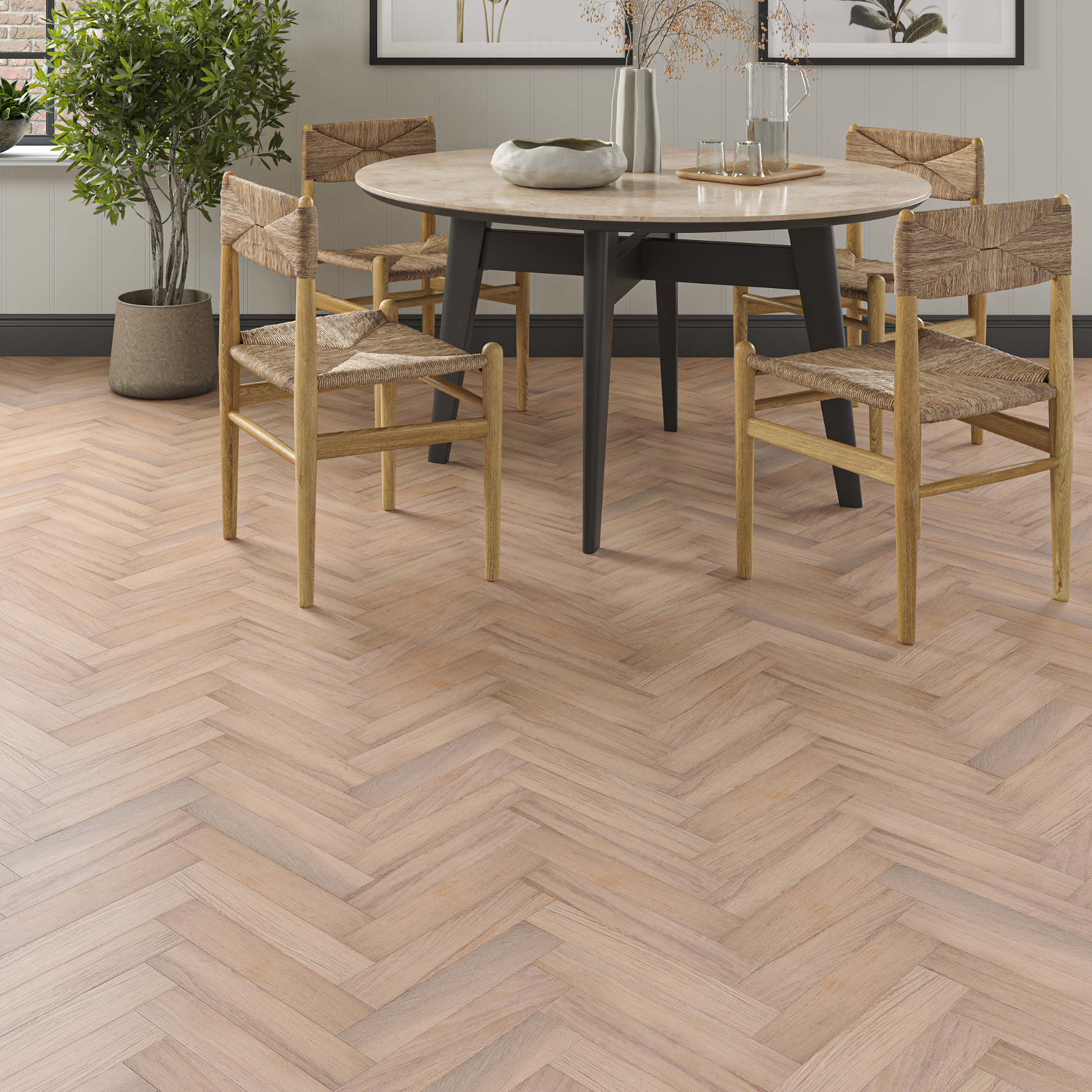 cathedral oak engineered herringbone
