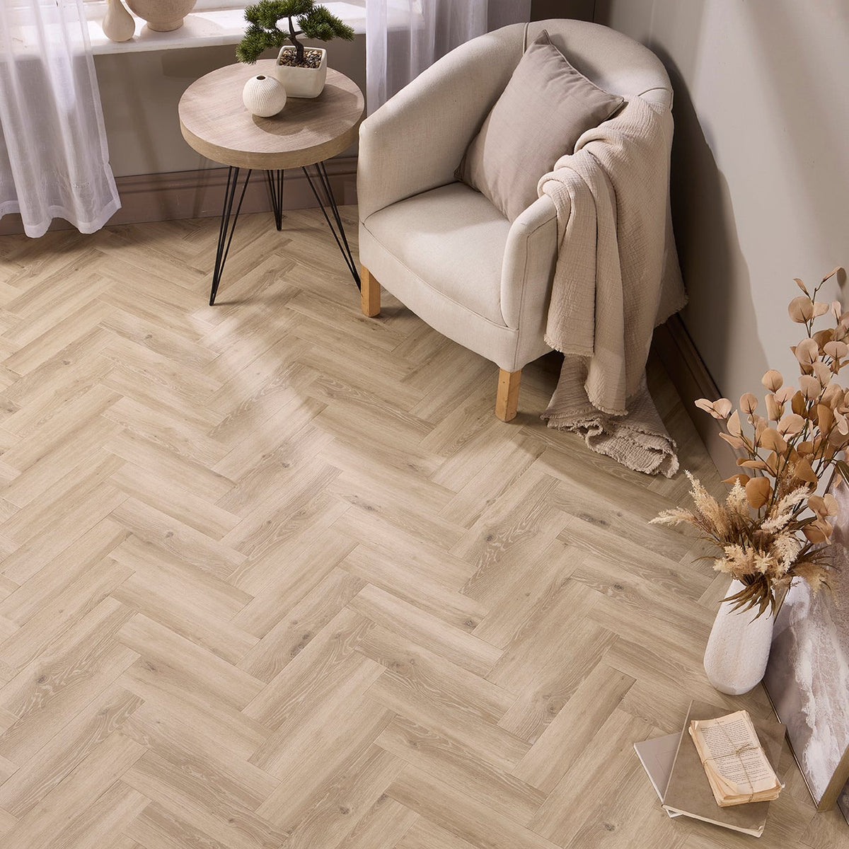 Mürren Oak Herringbone Glue Down LVT