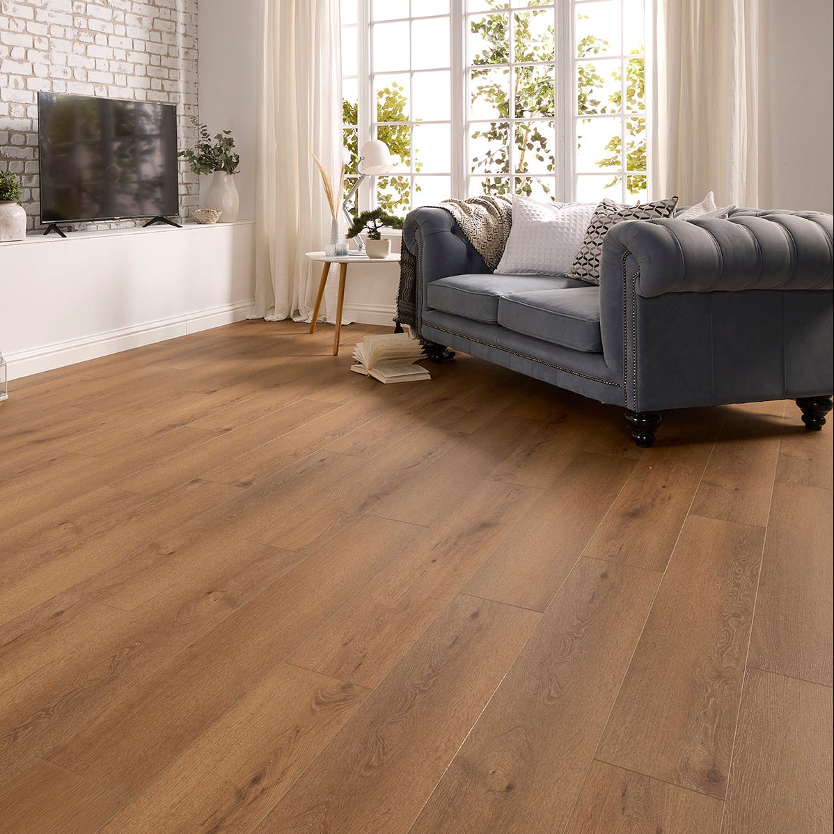 Davos Oak Straight Glue Down LVT