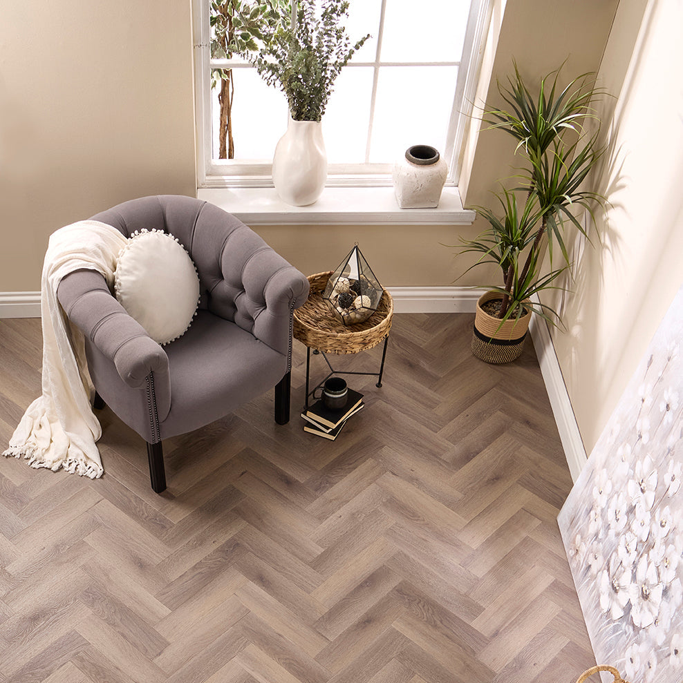 Verbier Oak Herringbone Glue Down LVT