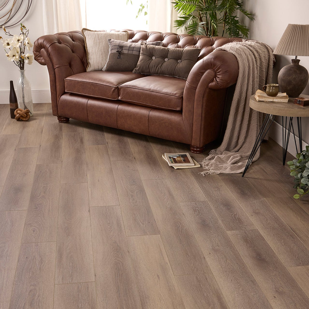 Verbier Oak Straight Glue Down LVT