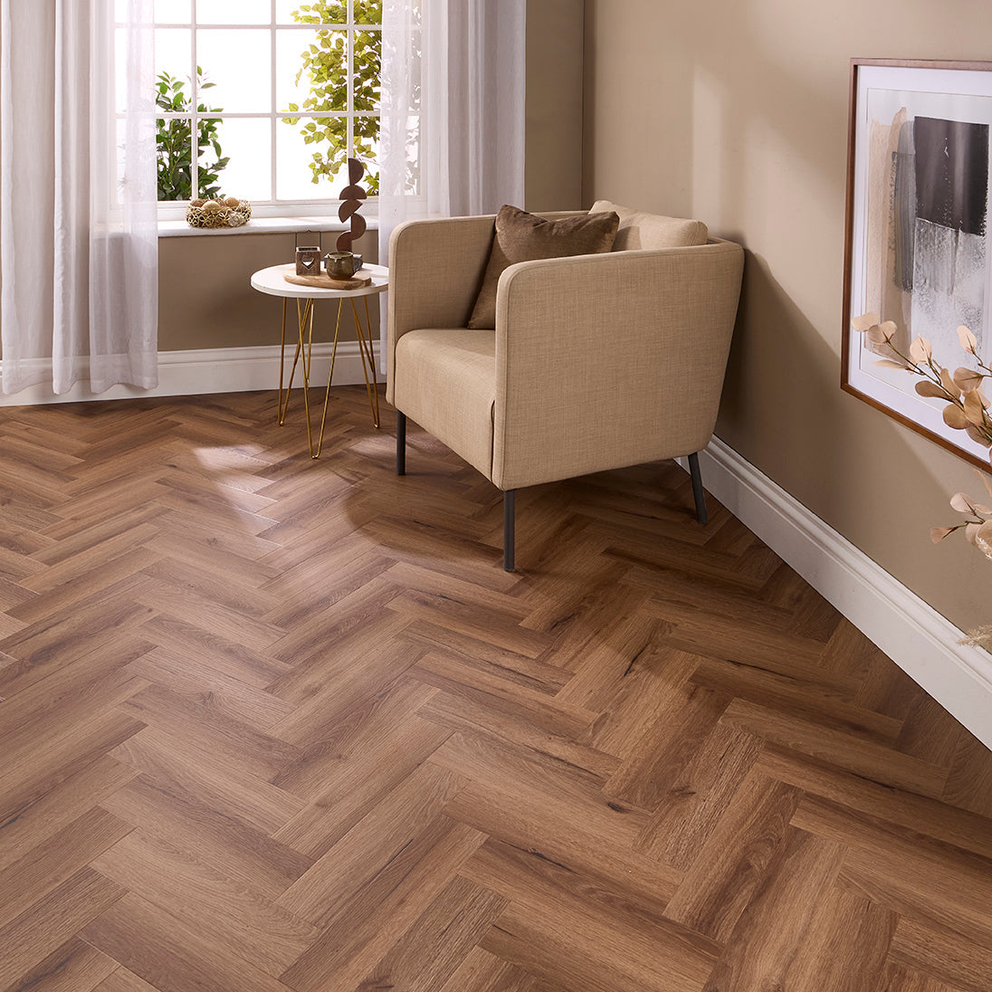 Morzine Oak Herringbone Glue Down LVT