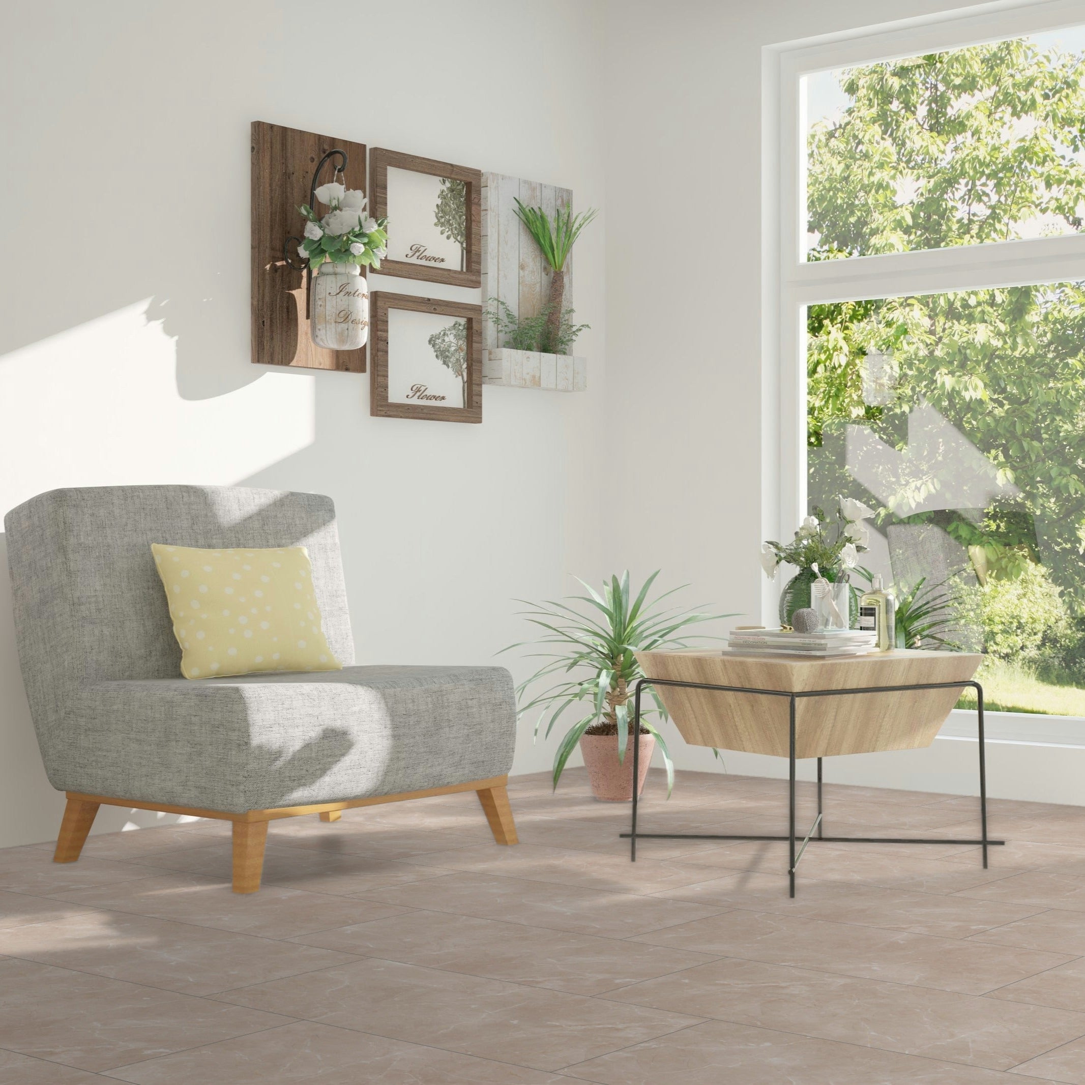 Falquon Stone Botticino Light Tile Laminate