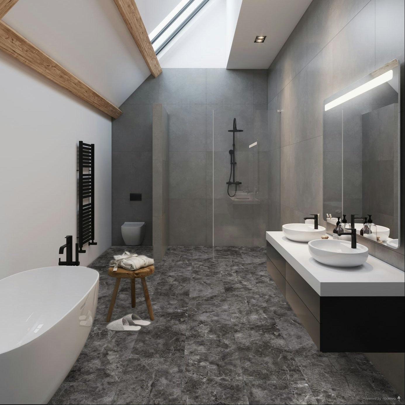 Falquon Stone Martico Nero Tile Laminate