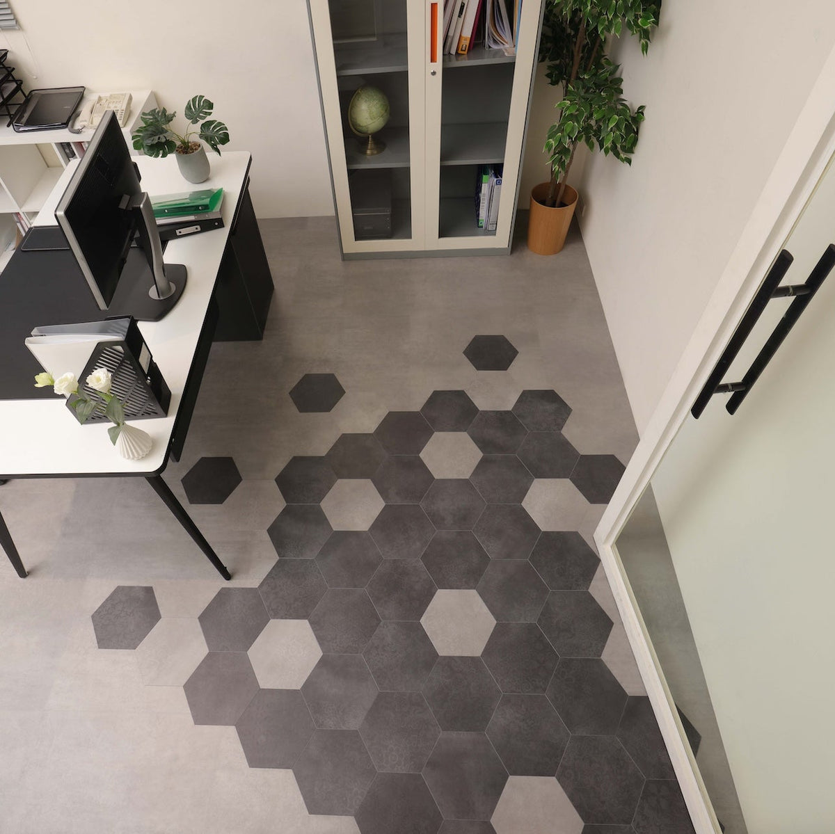 Botanic Light Grey Glue Down LVT