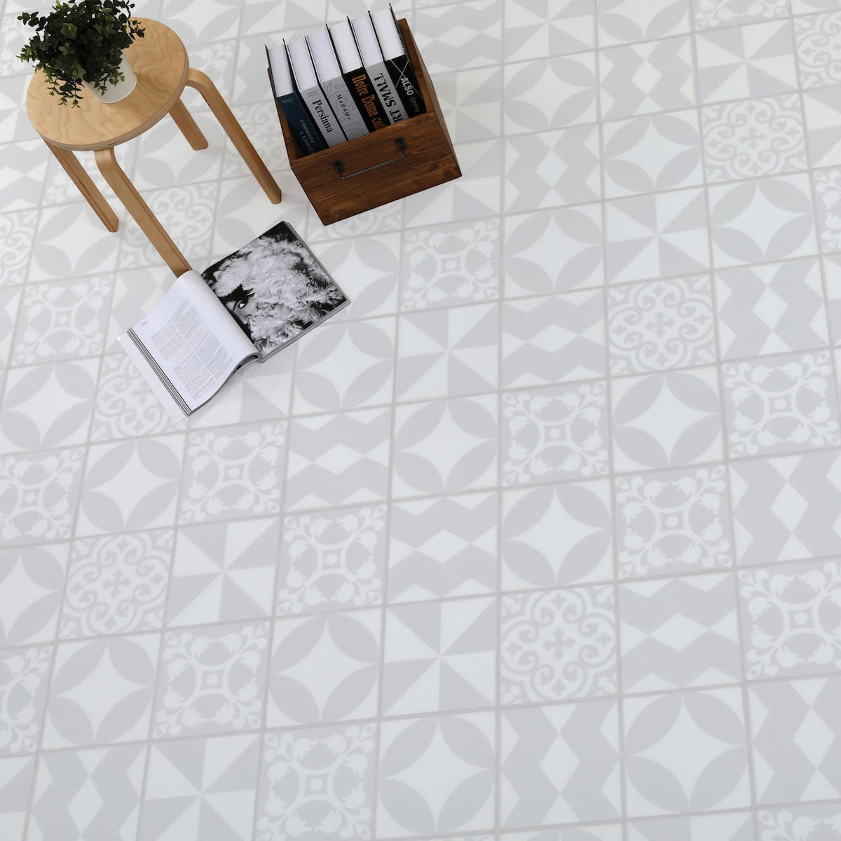 Luna Grey Glue Down LVT