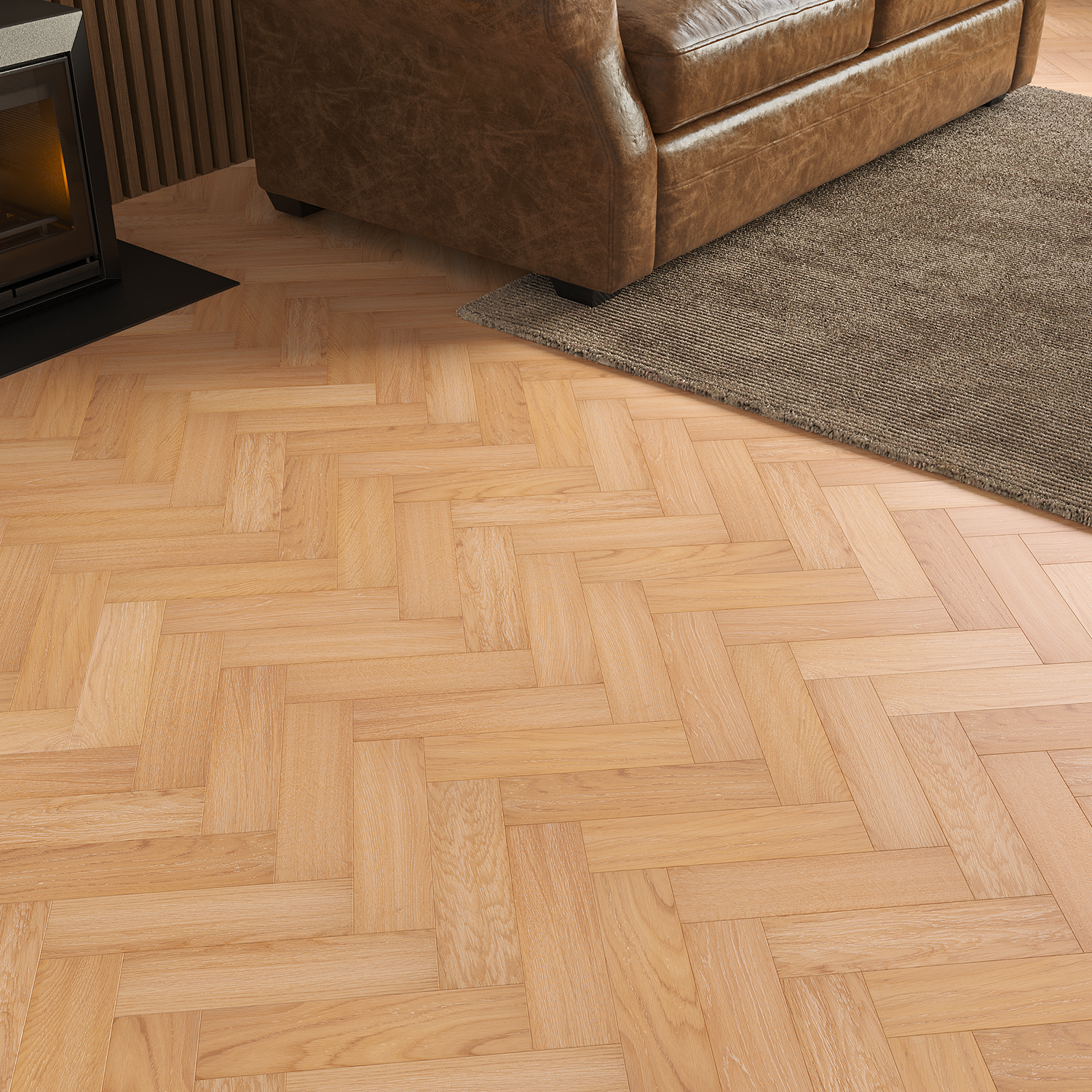 Magnolia Oak Herringbone Engineered