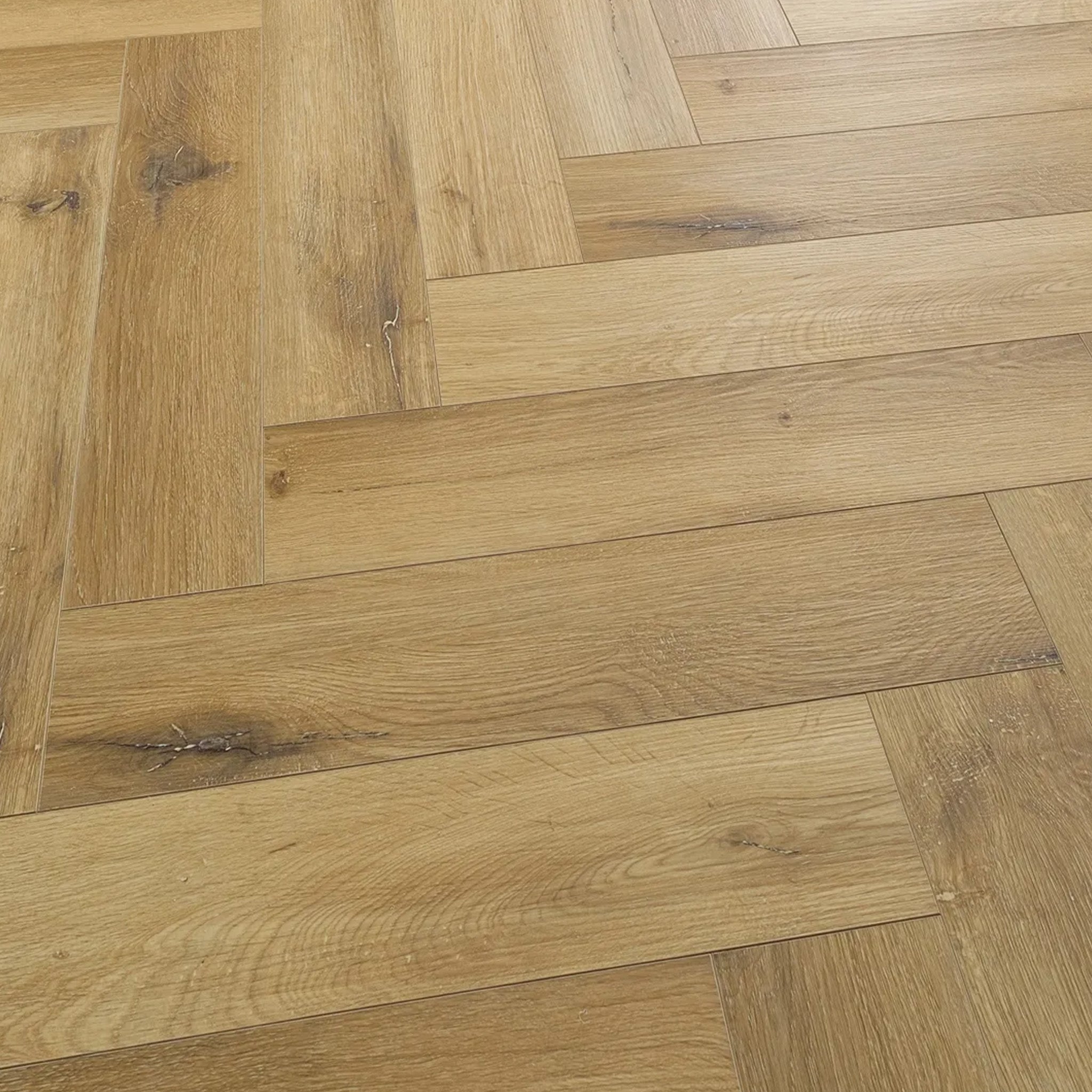 Hydro Loc Light Oak 6mm Herringbone Waterproof Click Vinyl