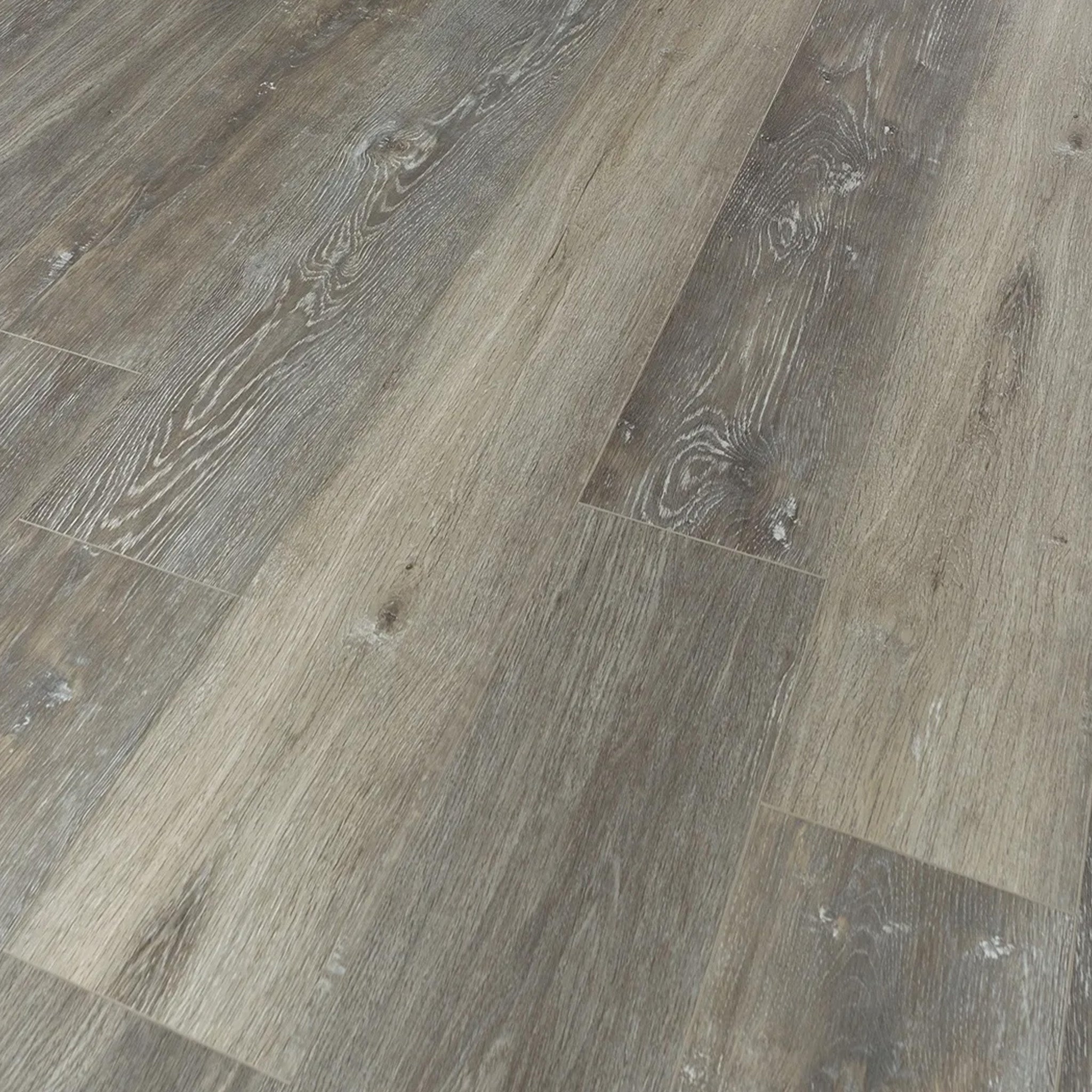 Mid Grey 6mm Straight Waterproof Click Vinyl