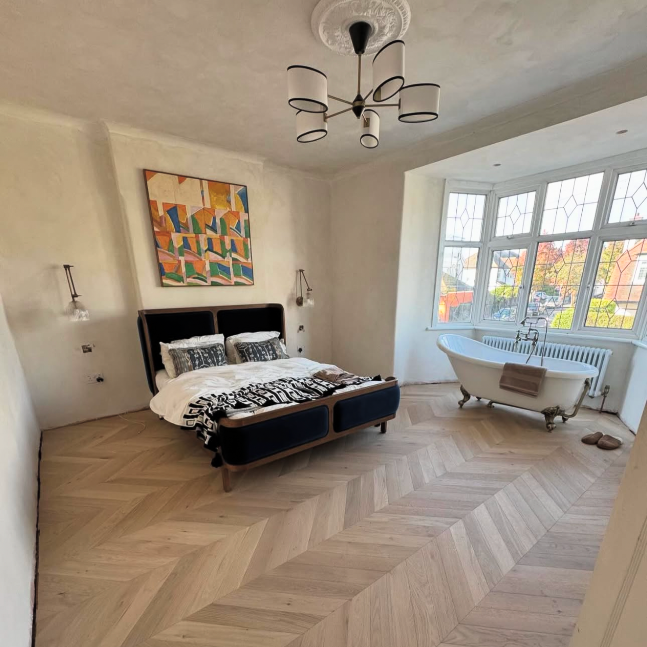 Summer oak Chevron Engineered