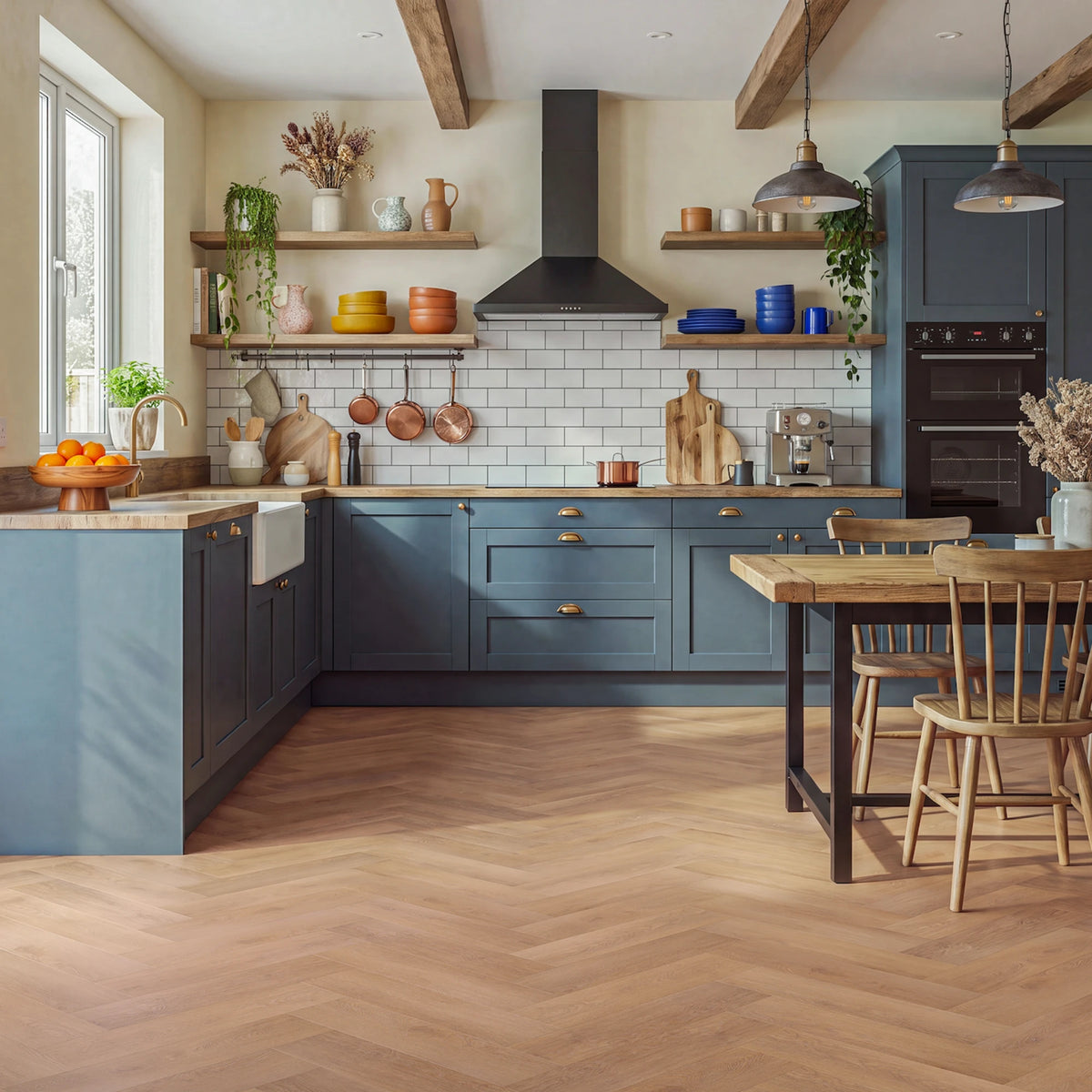 Fireside Chat Herringbone Glue Down LVT