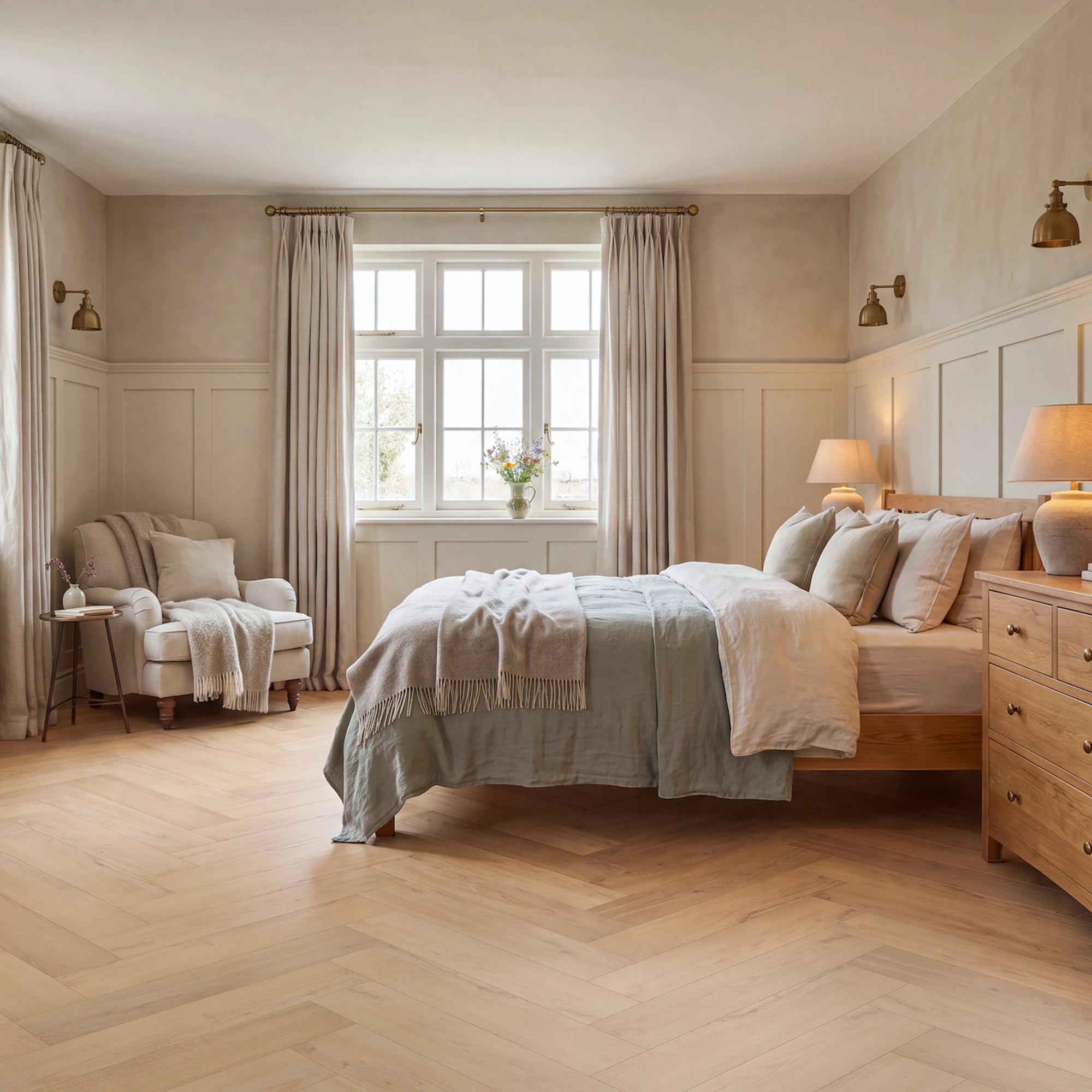 Just Us Herringbone Glue Down LVT