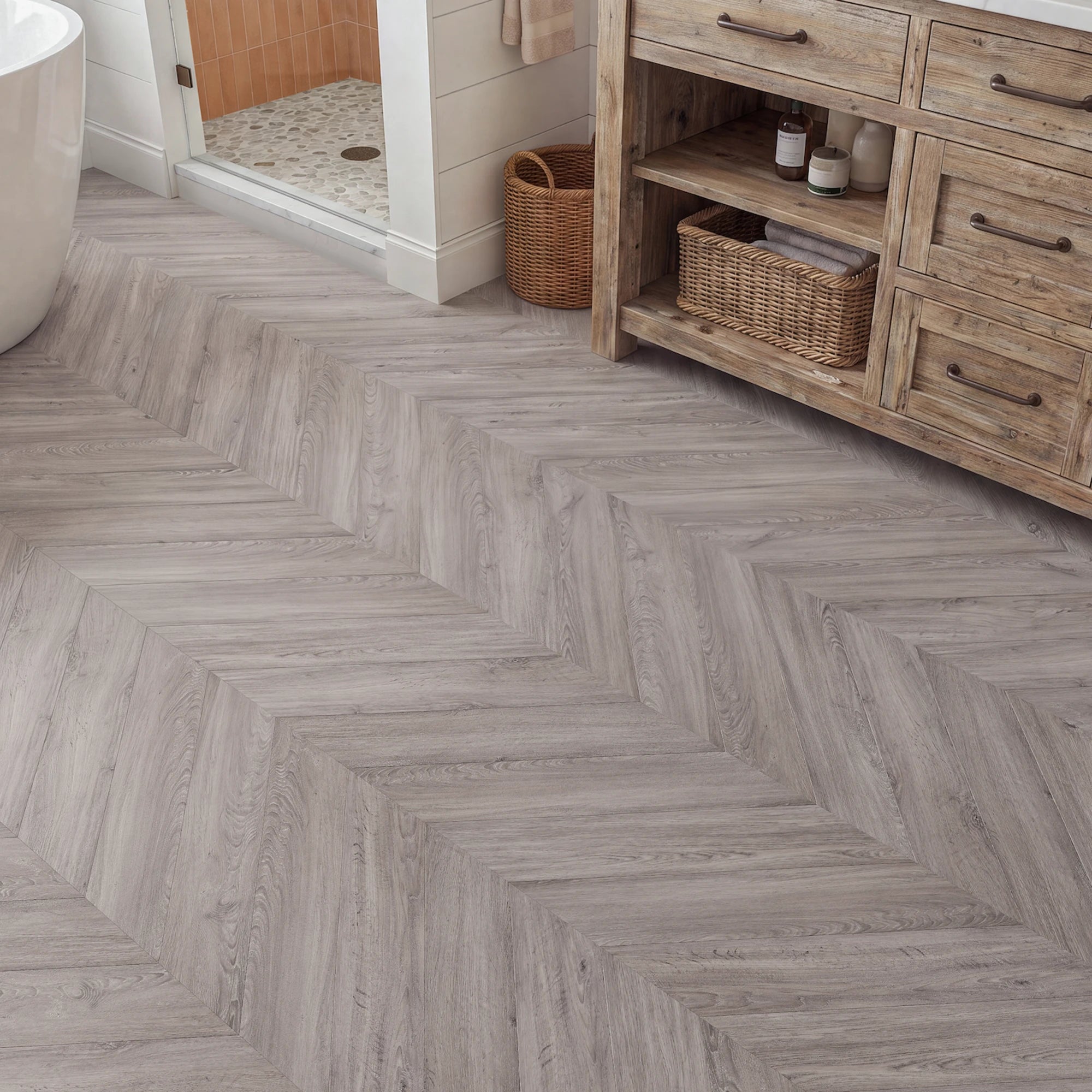 First Steps Chevron Glue Down LVT