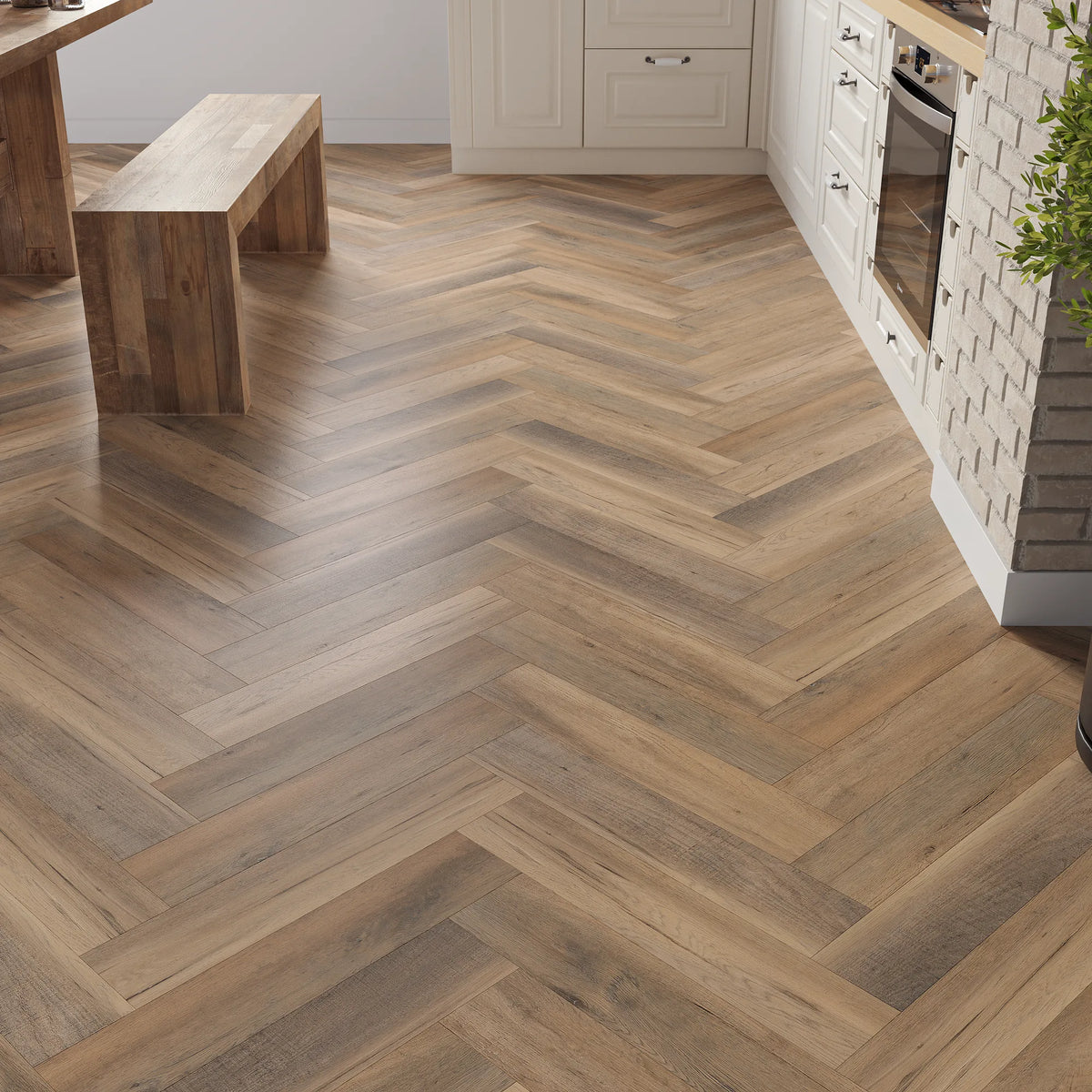 Kensington Oak Herringbone Click Vinyl SPC