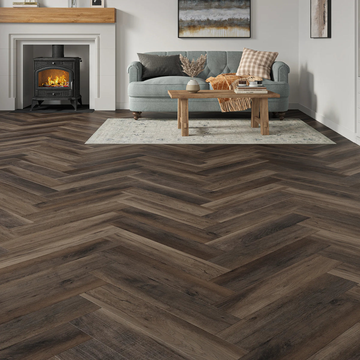 Berkeley Oak Herringbone Click Vinyl SPC
