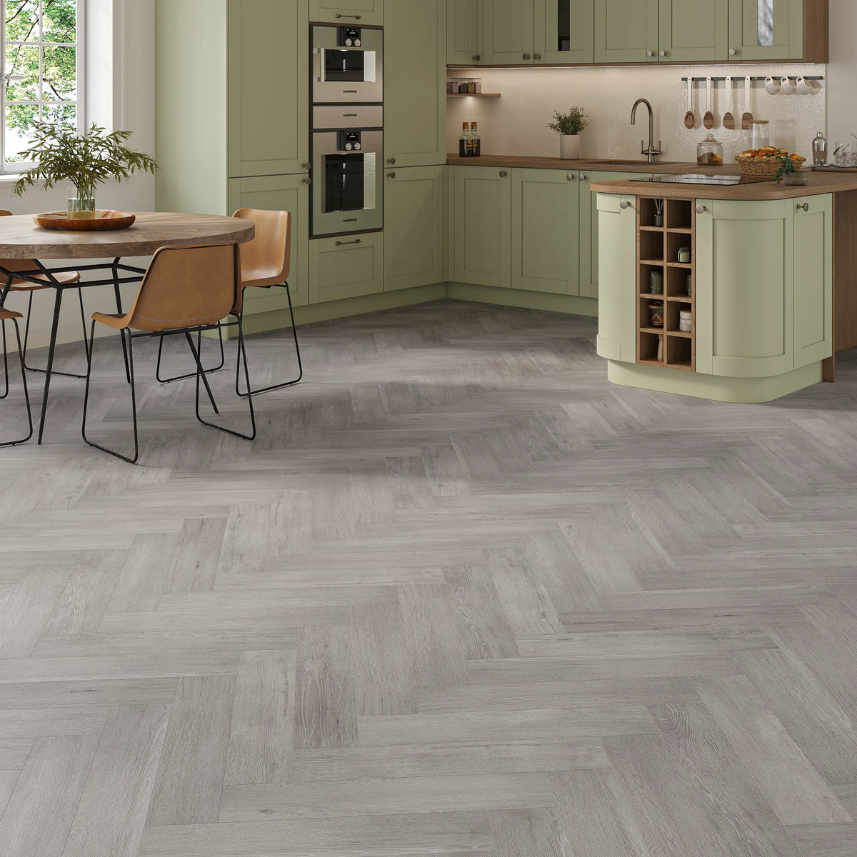 Brancaster Oak Herringbone Click Vinyl SPC