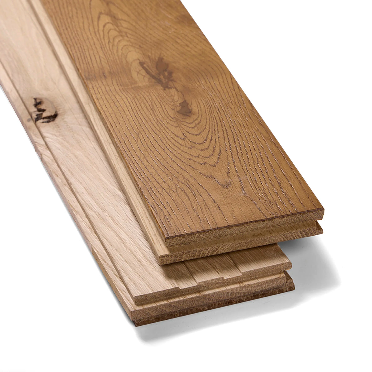Smoked Brushed & Lacquered Herringbone Solid Wood