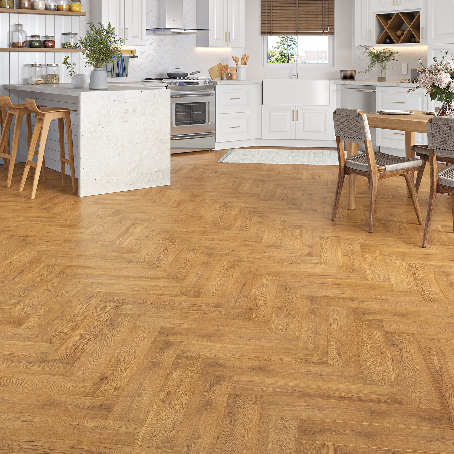 Azalea Oak Herringbone Engineered