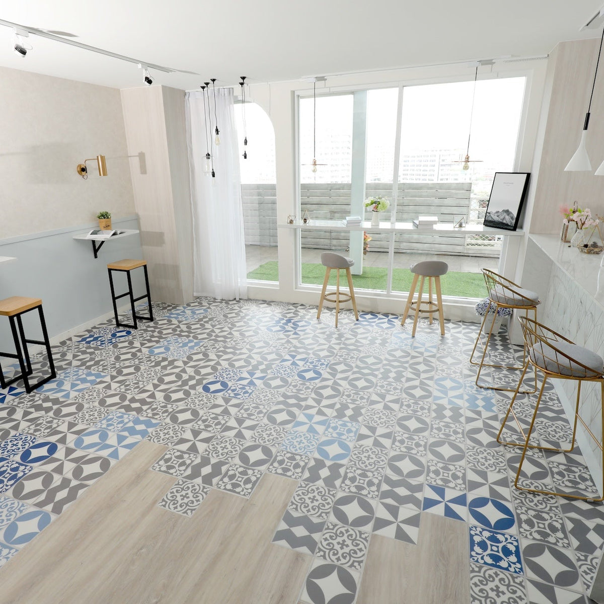 Luna Grey Glue Down LVT