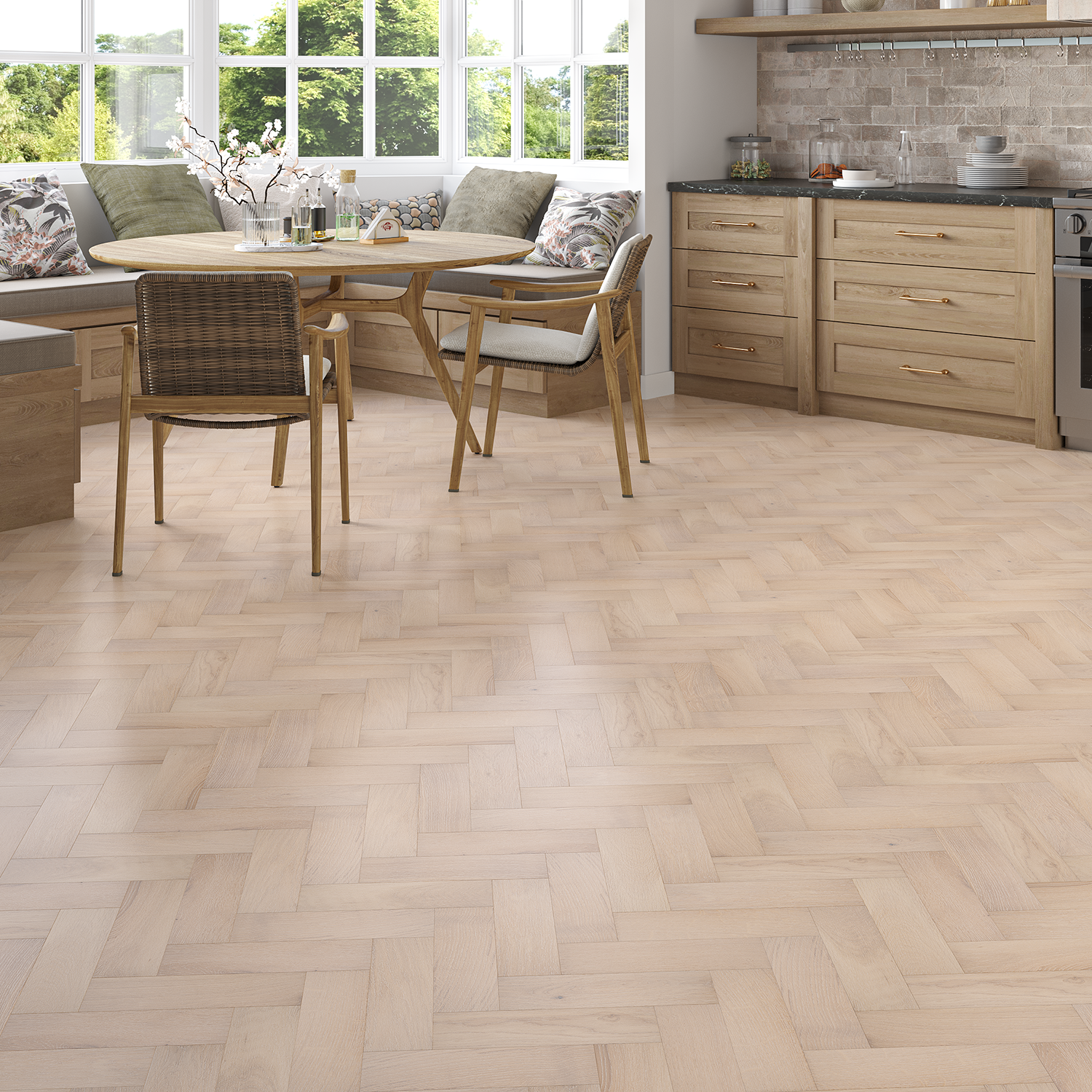 Meadow Oak Herringbone Engineered