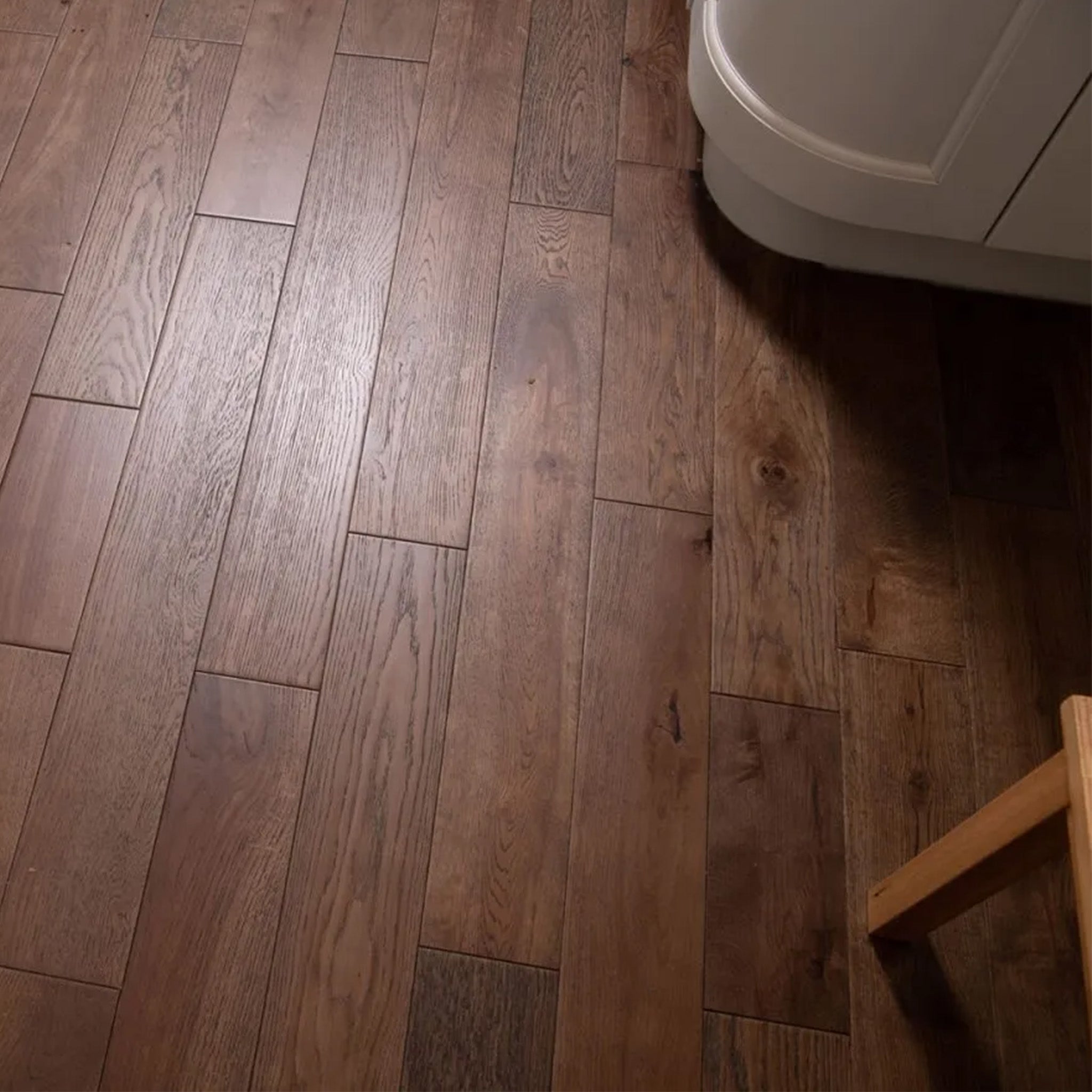 Black Washed Brushed & Lacquered 14/3 x 125mm Straight Engineered - Floor Street