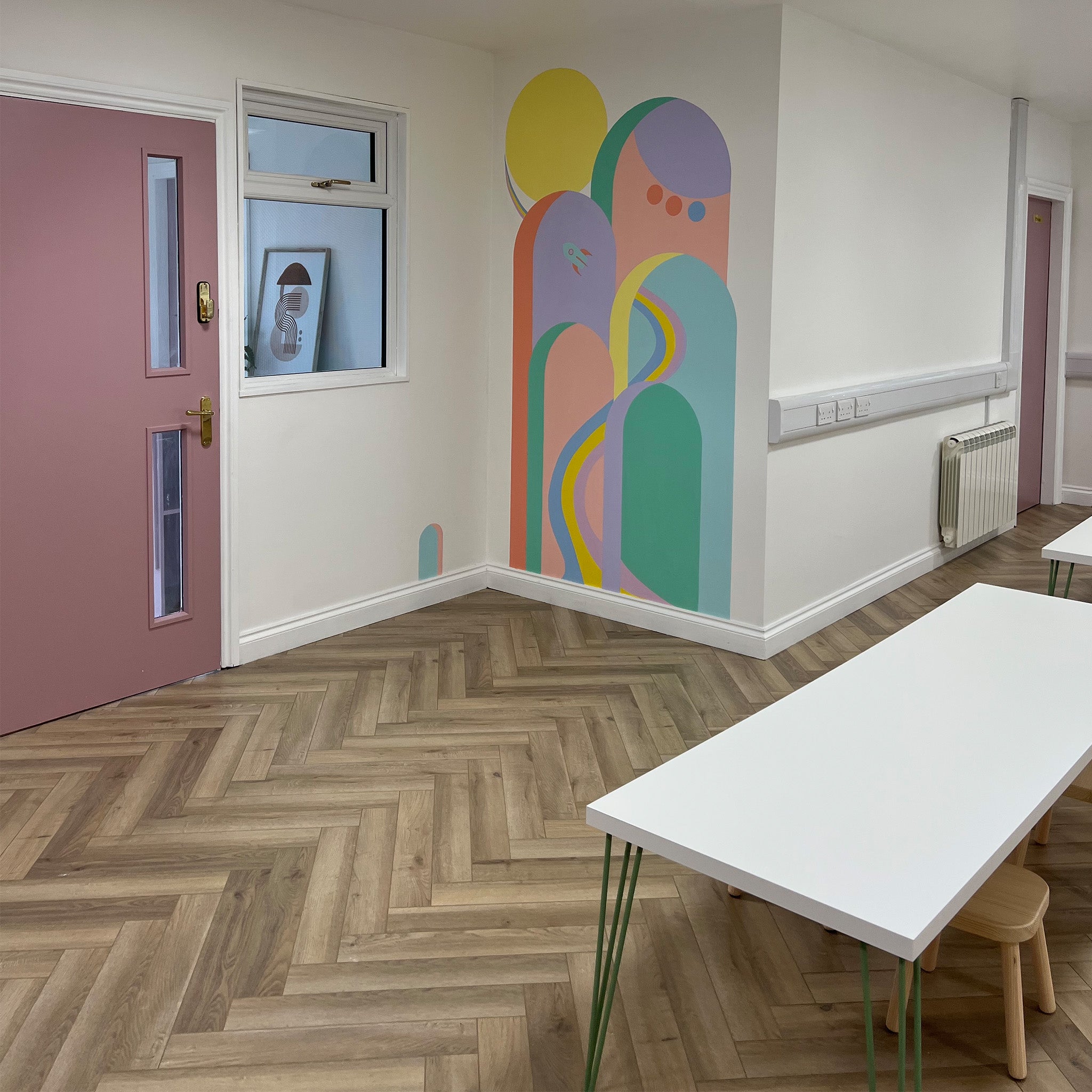 Brooklyn Oak 12mm Herringbone Laminate - Floor Street