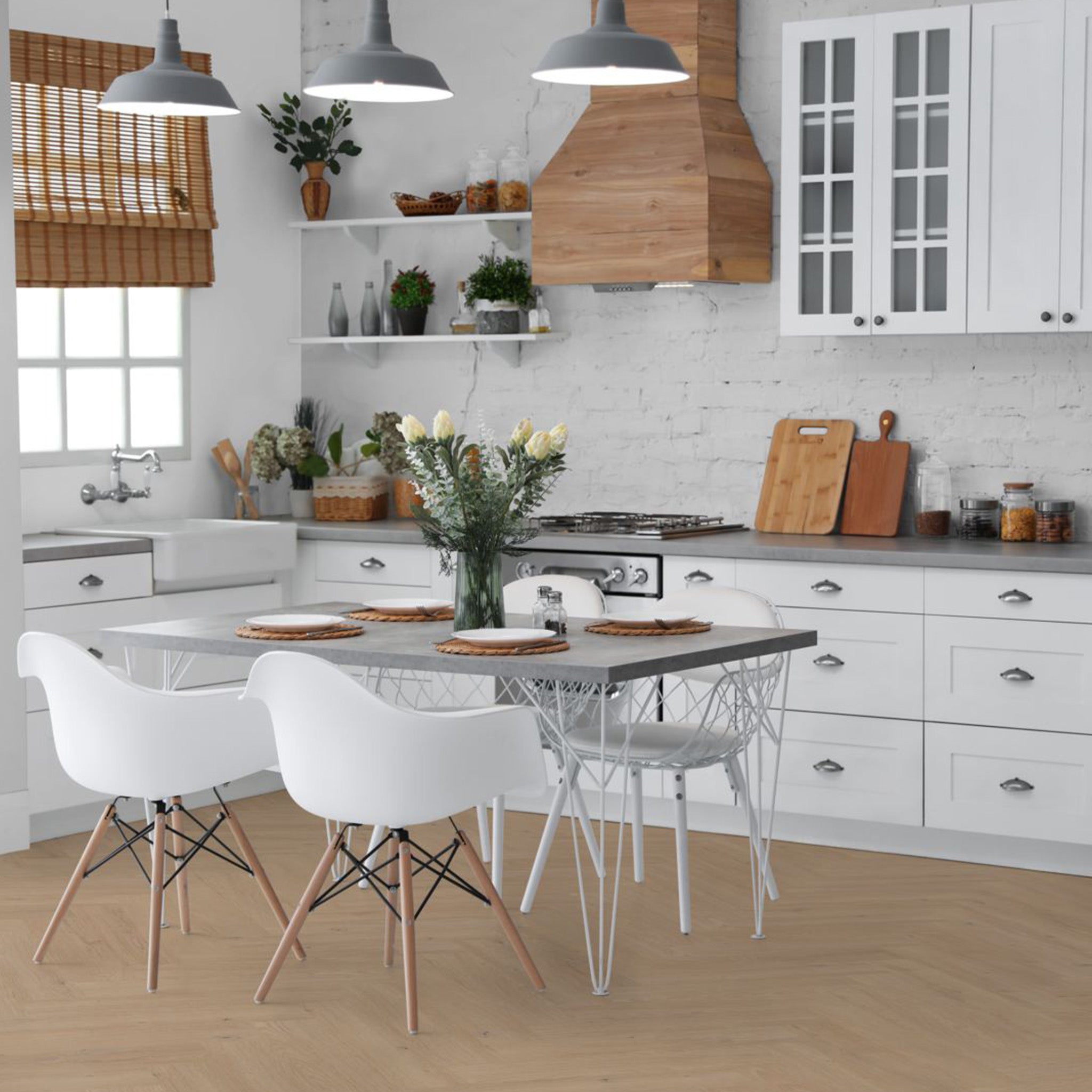 Buri Oak Herringbone Waterproof Click Vinyl - Floor Street