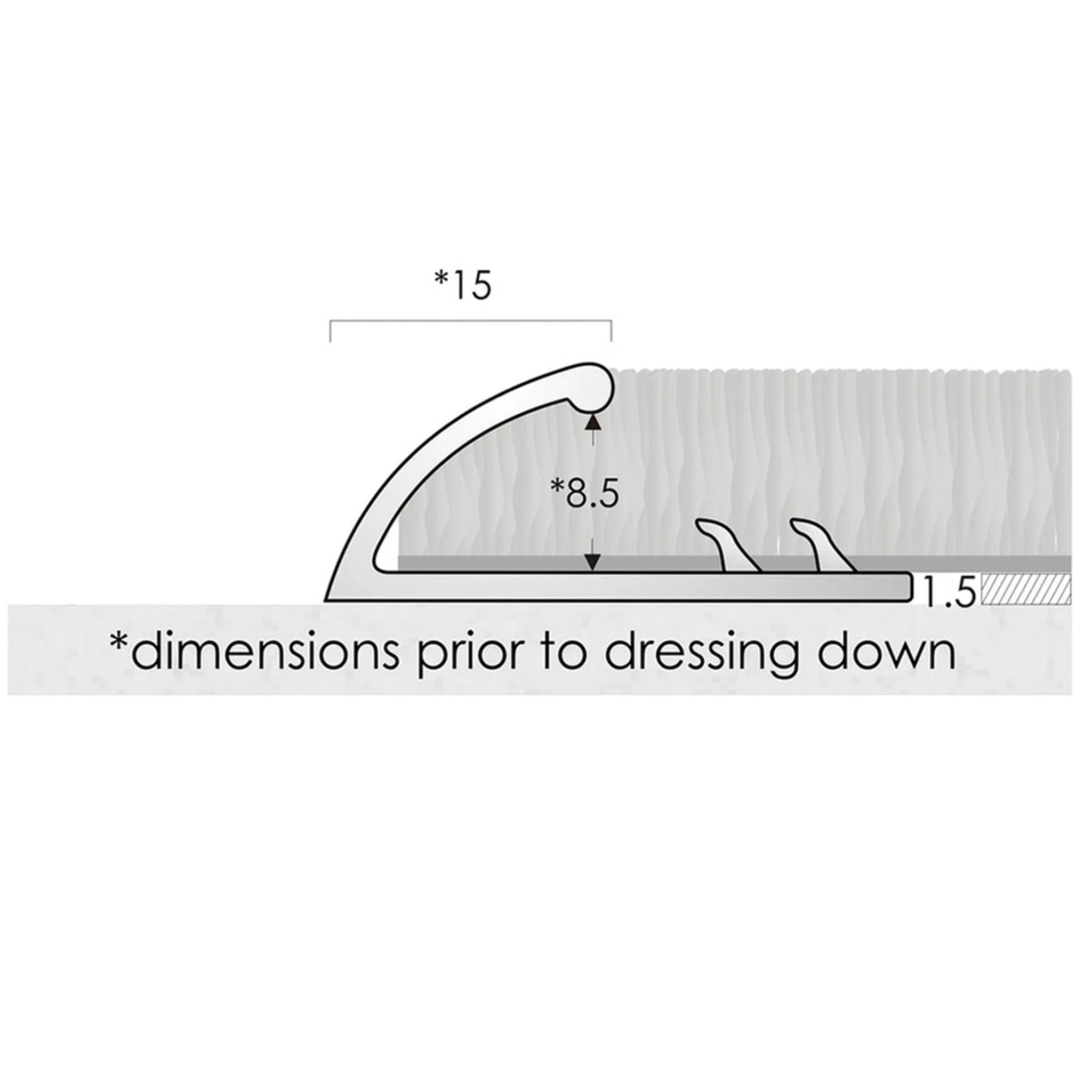 Carpet to Vinyl Door Strip 0.9m - Floor Street