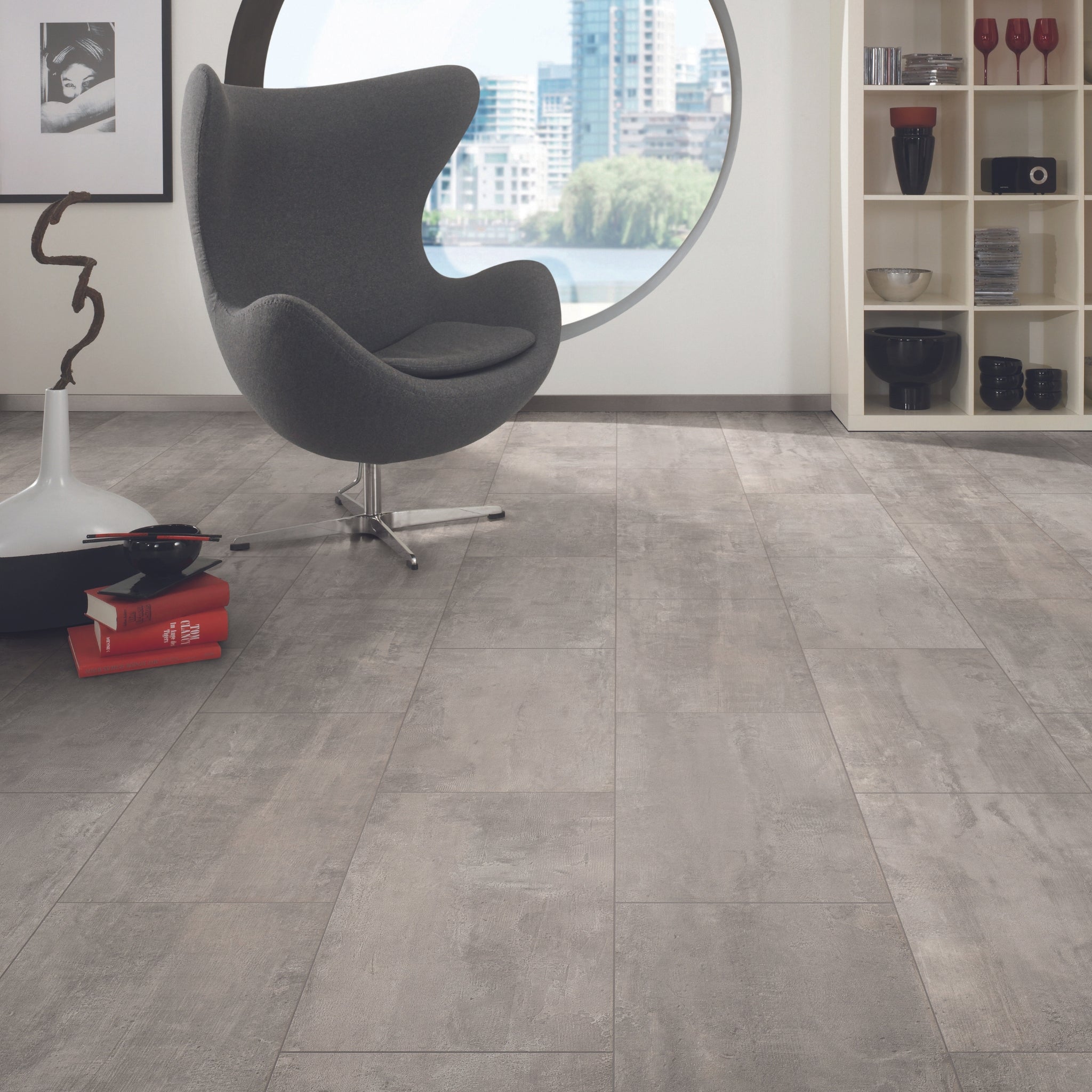 Crosstown Traffic 8mm Tile Effect Waterproof Laminate - Floor Street