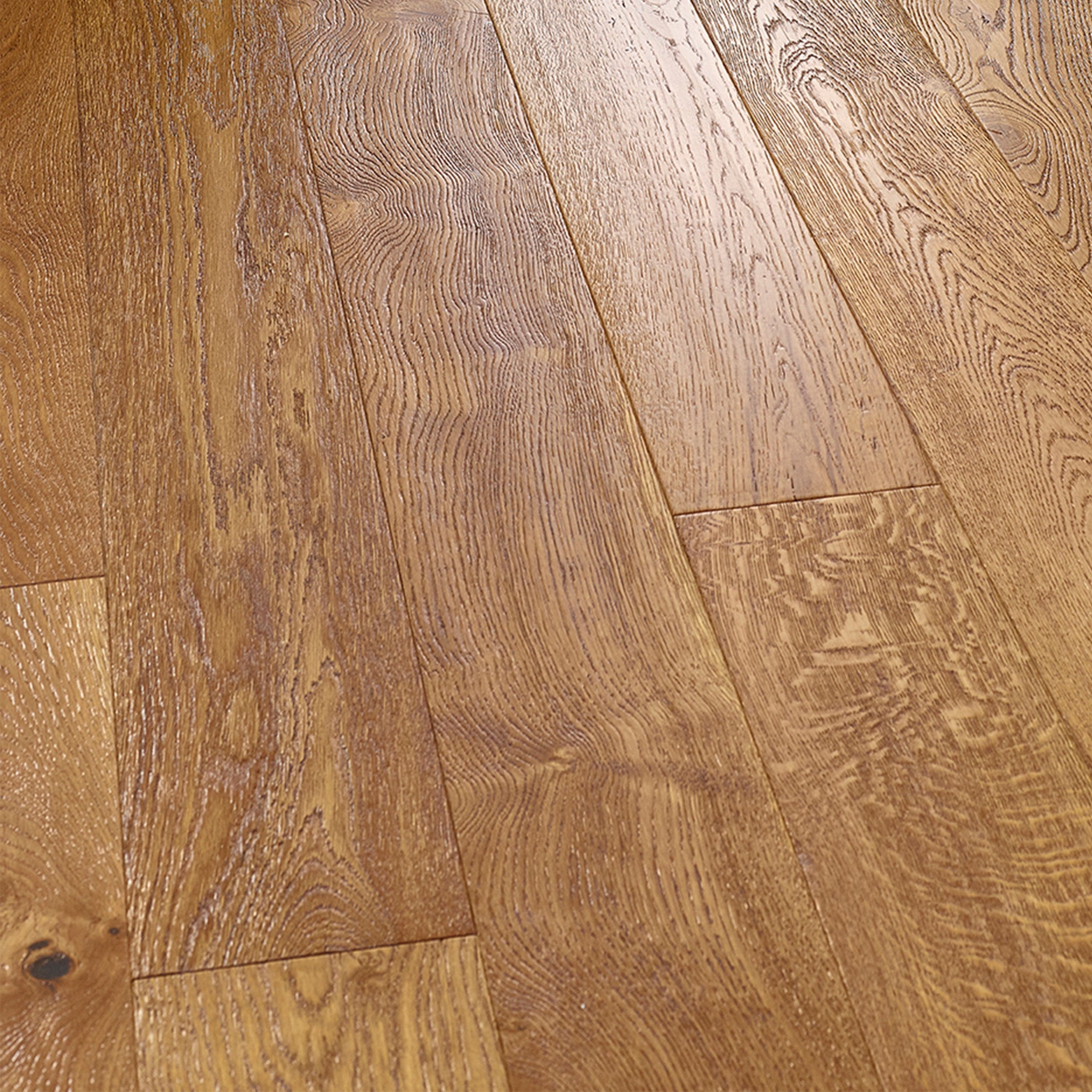 Deep Brushed Handscraped Golden Brushed & Lacquered 20/6 x 180mm Straight Engineered - Floor Street