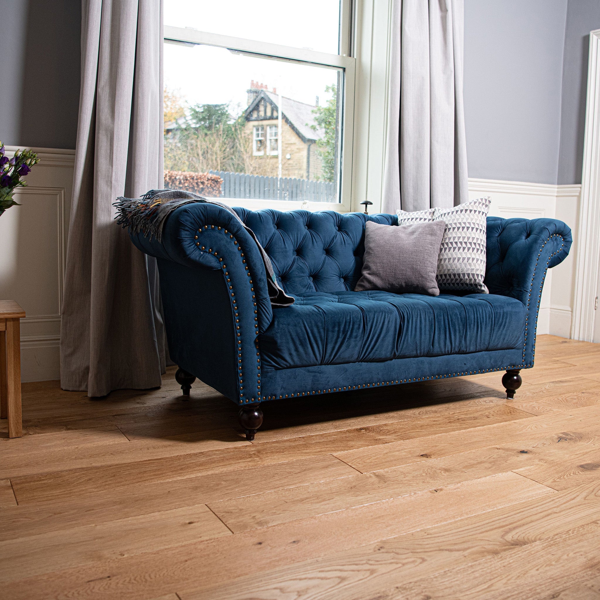 Deep Brushed Handscraped Natural Brushed & Lacquered 20/6 x 180mm Straight Engineered - Floor Street
