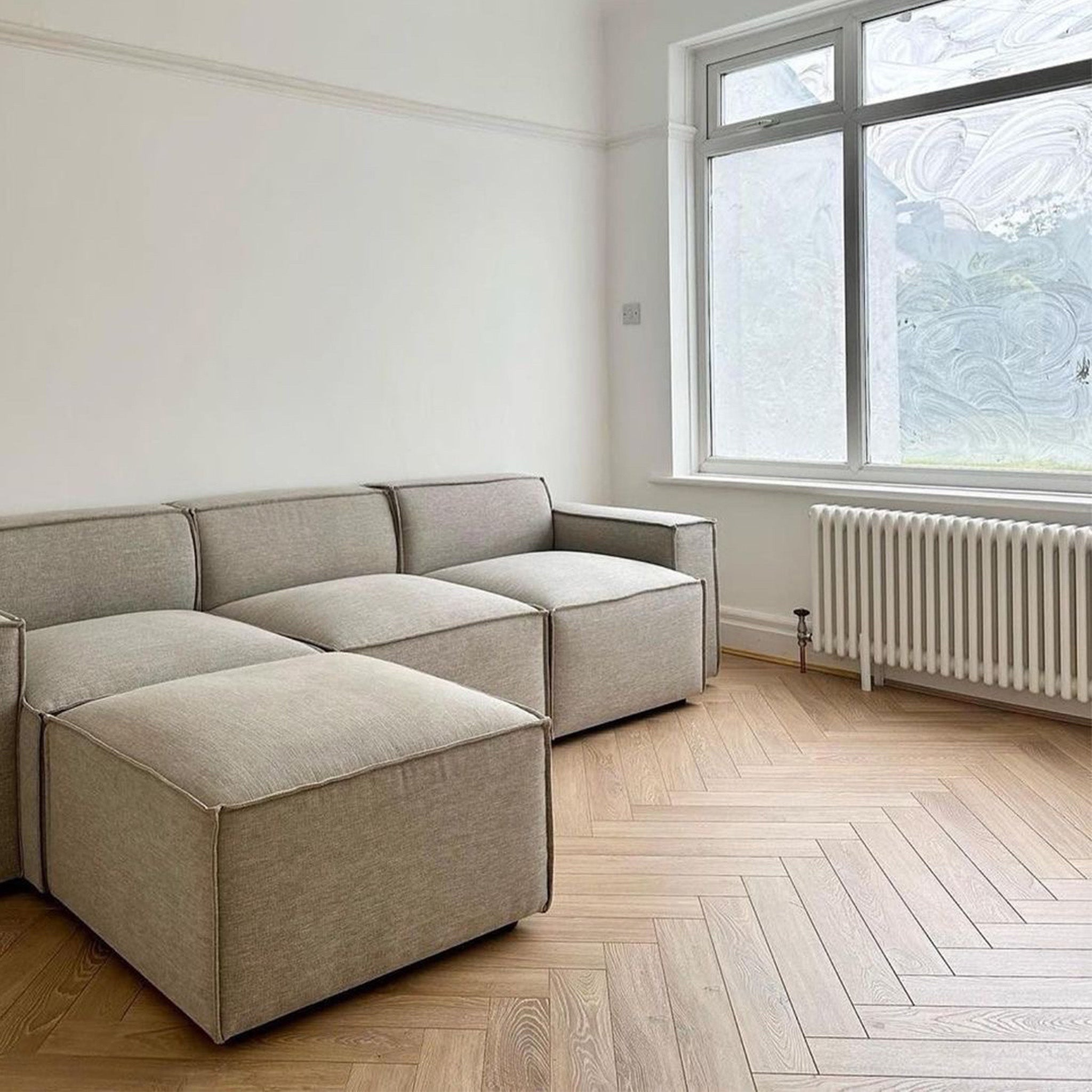 Desert Oak 12mm Herringbone Laminate - Floor Street