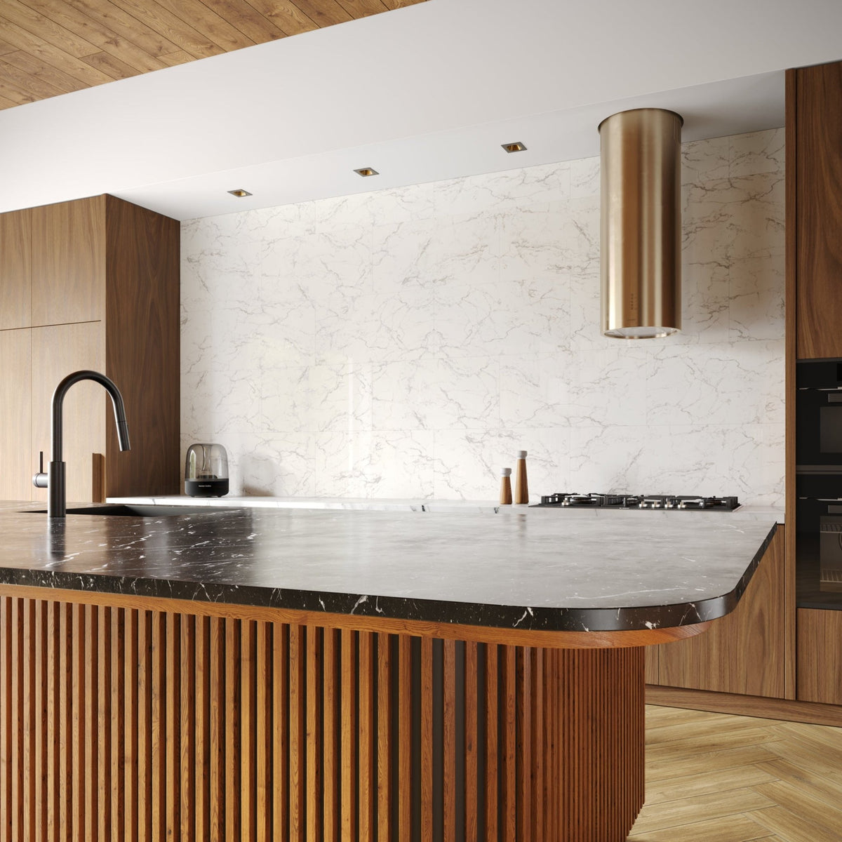Falquon Stone Carrara Marble Tile Laminate - Floor Street