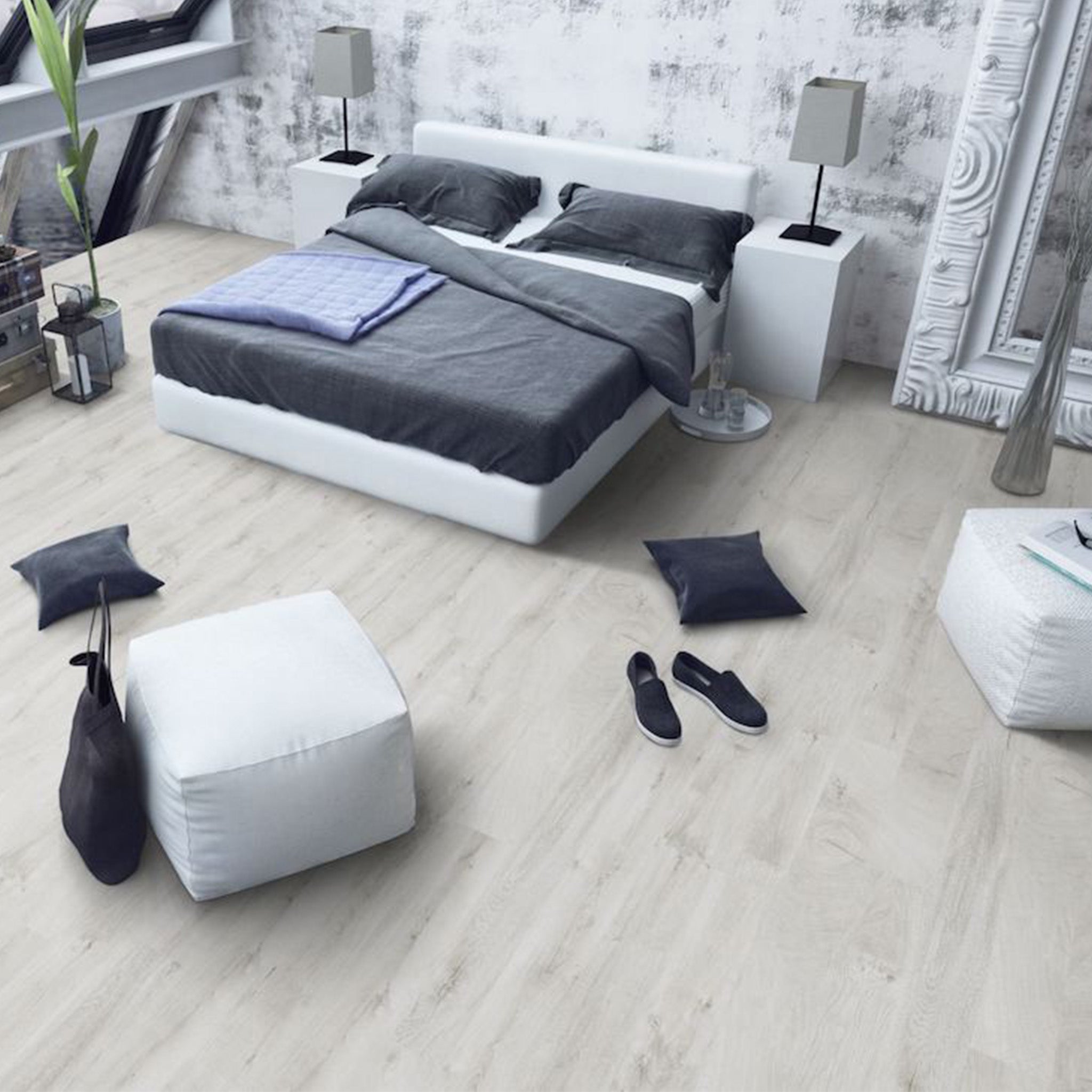 Fresco Snow 8mm Straight Laminate - Floor Street