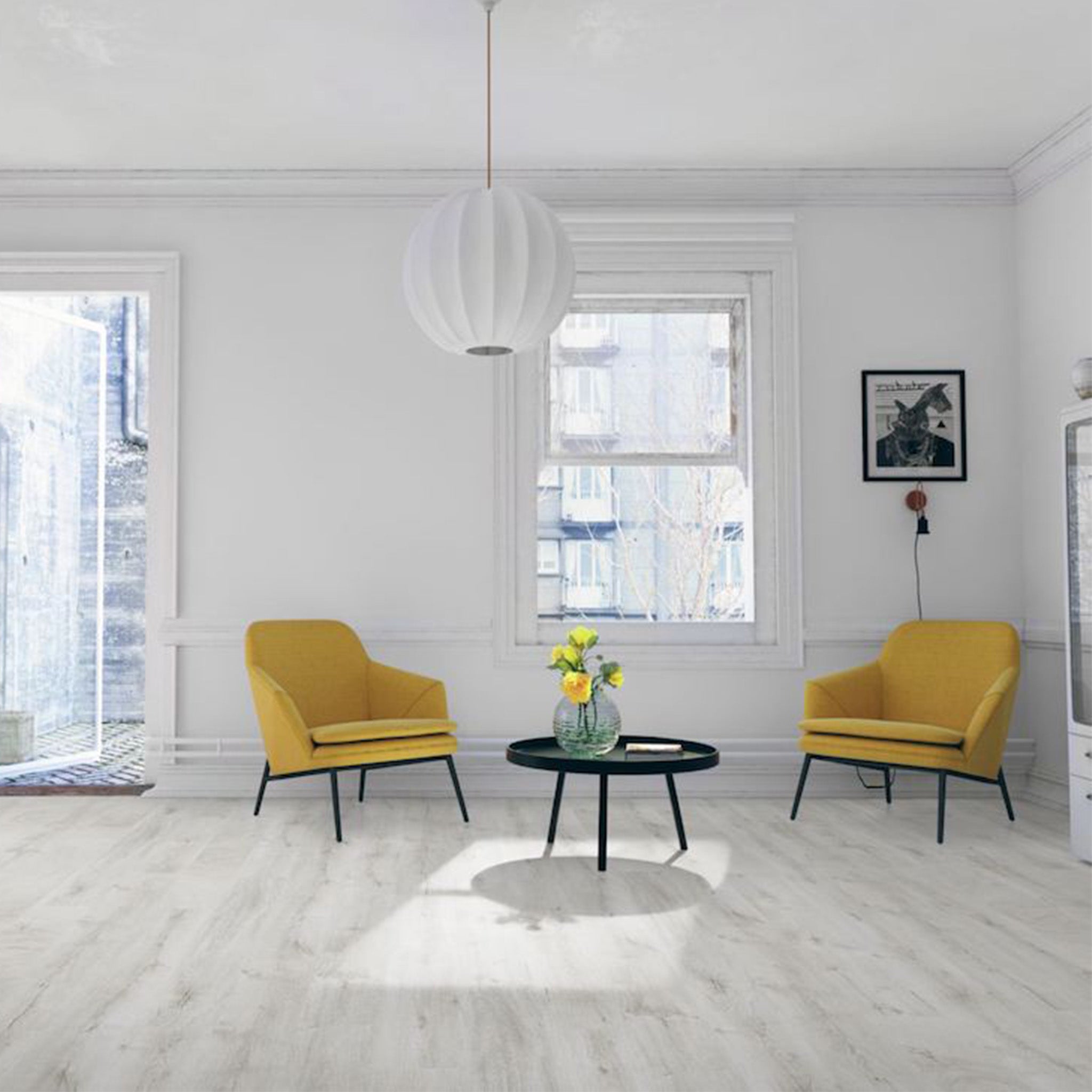 Fresco Snow 8mm Straight Laminate - Floor Street