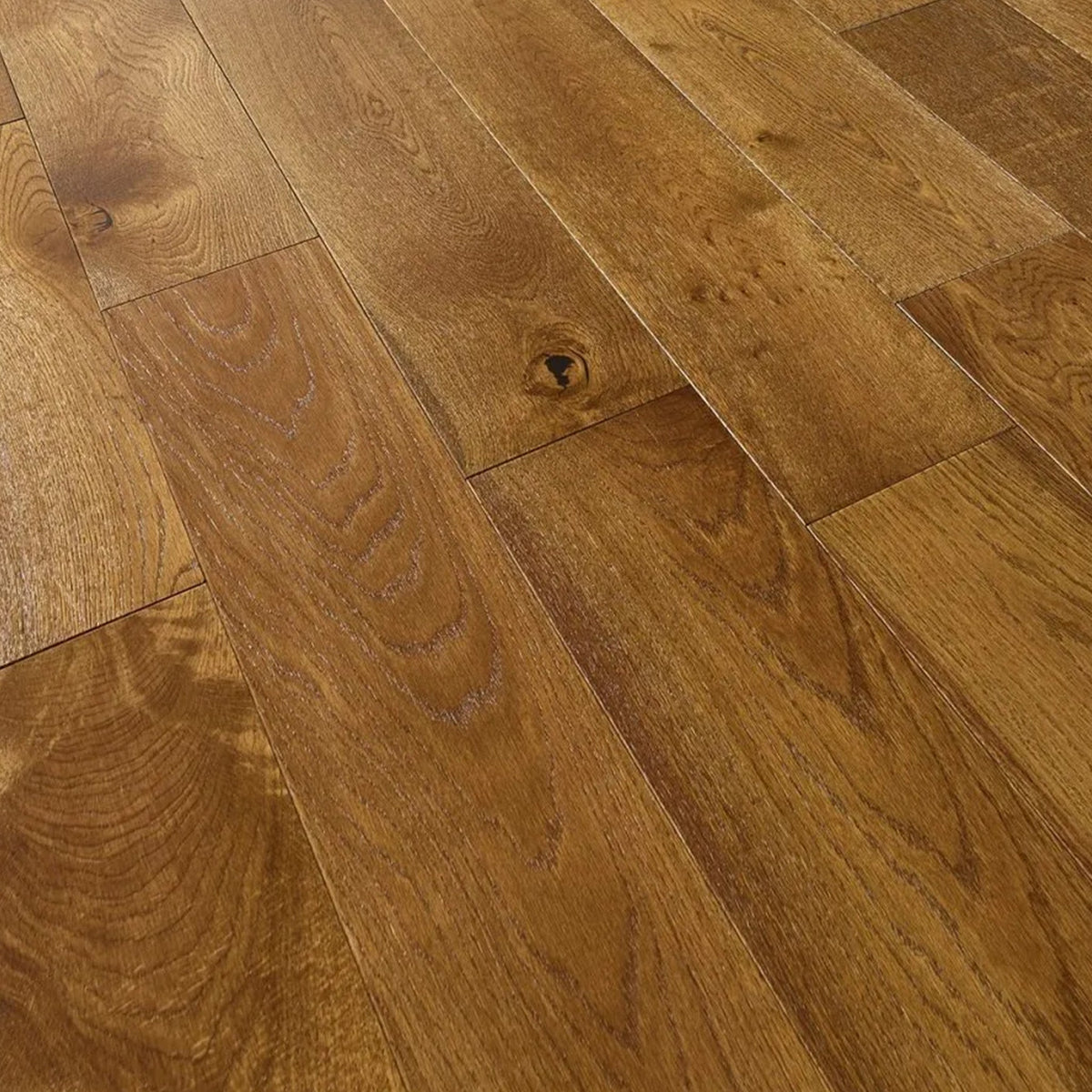 Golden Brushed & Lacquered 14/3 x 190mm Straight Engineered - Floor Street