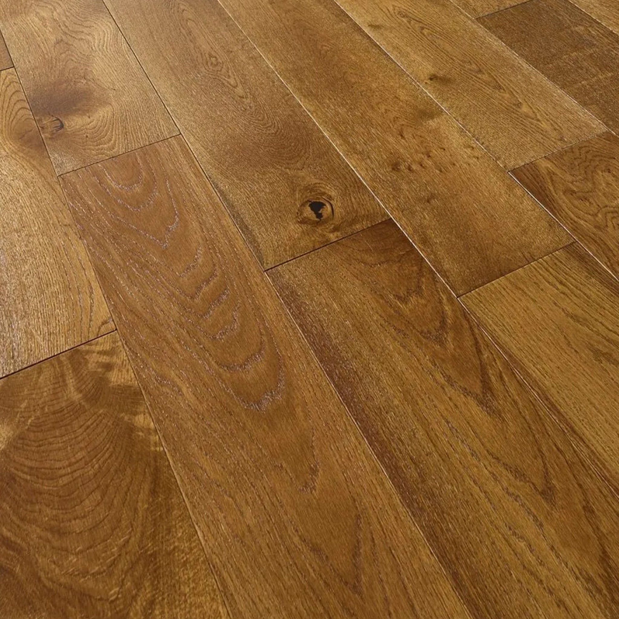 Golden Brushed & Lacquered 14/3 x 190mm Straight Engineered - Floor Street