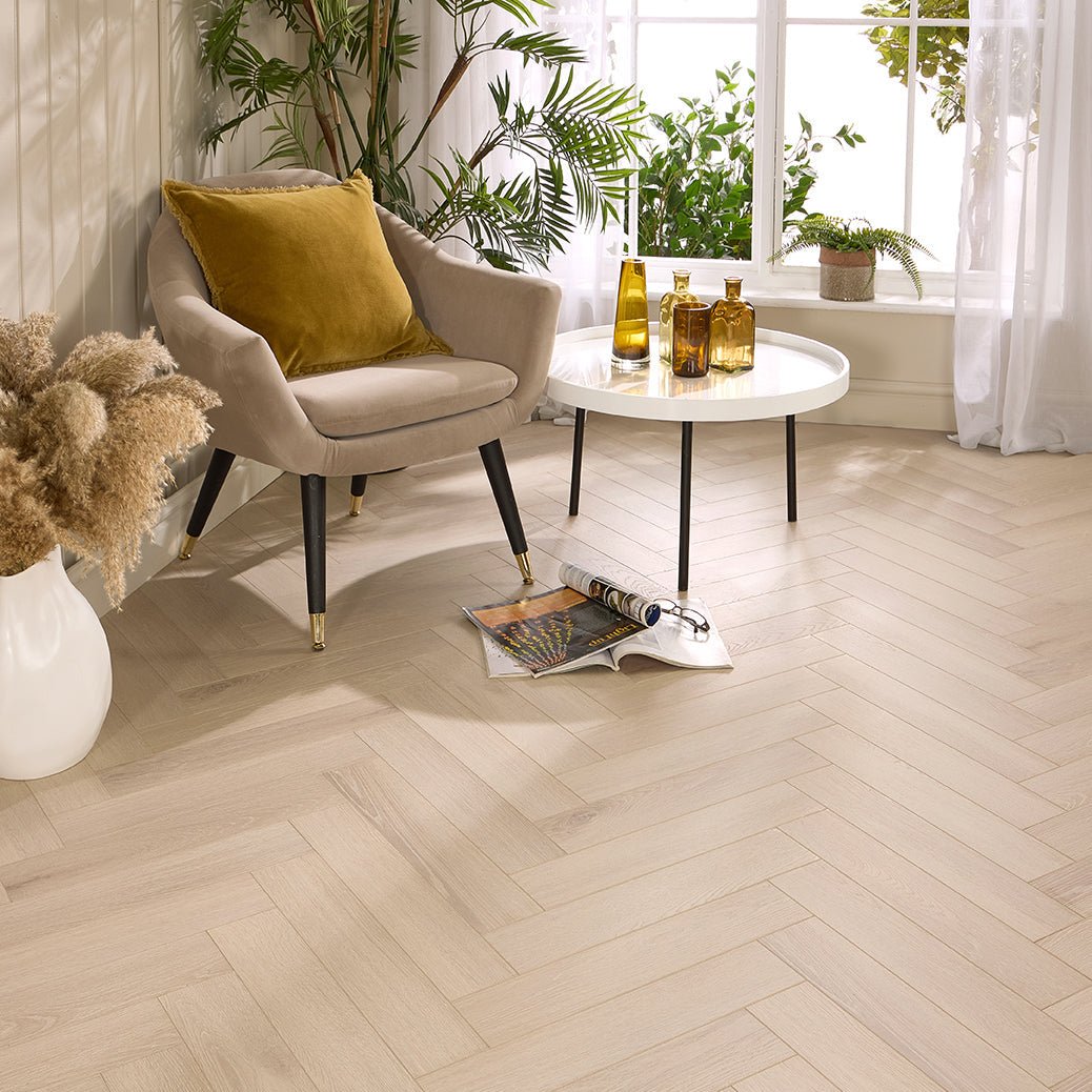 Halmstad oak 12mm Herringbone Laminate - Floor Street