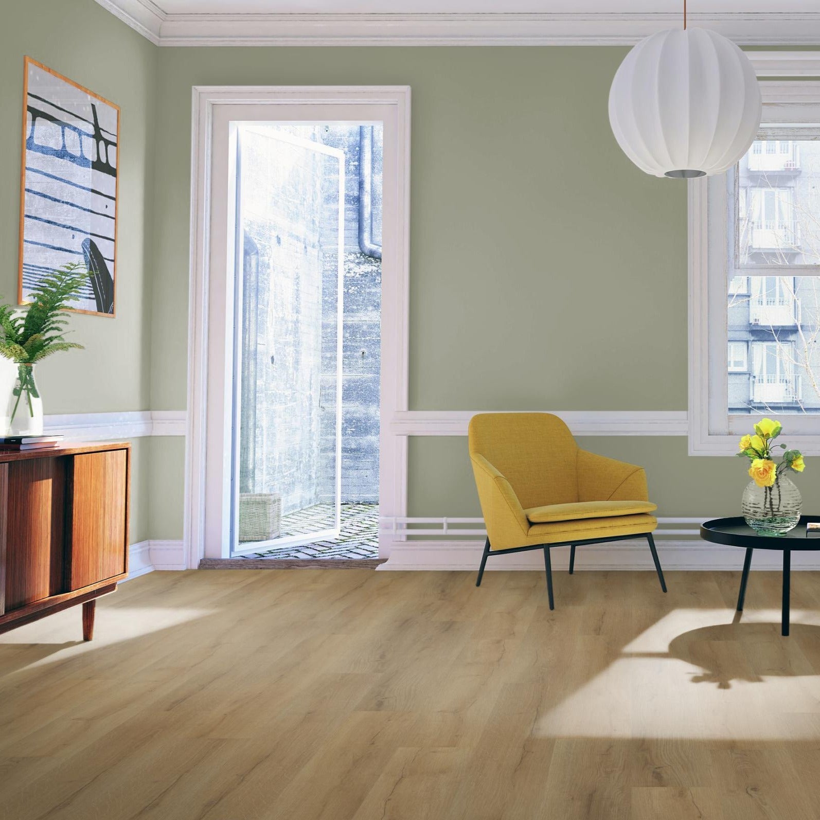 Hirame Oak Straight Waterproof Click Vinyl - Floor Street