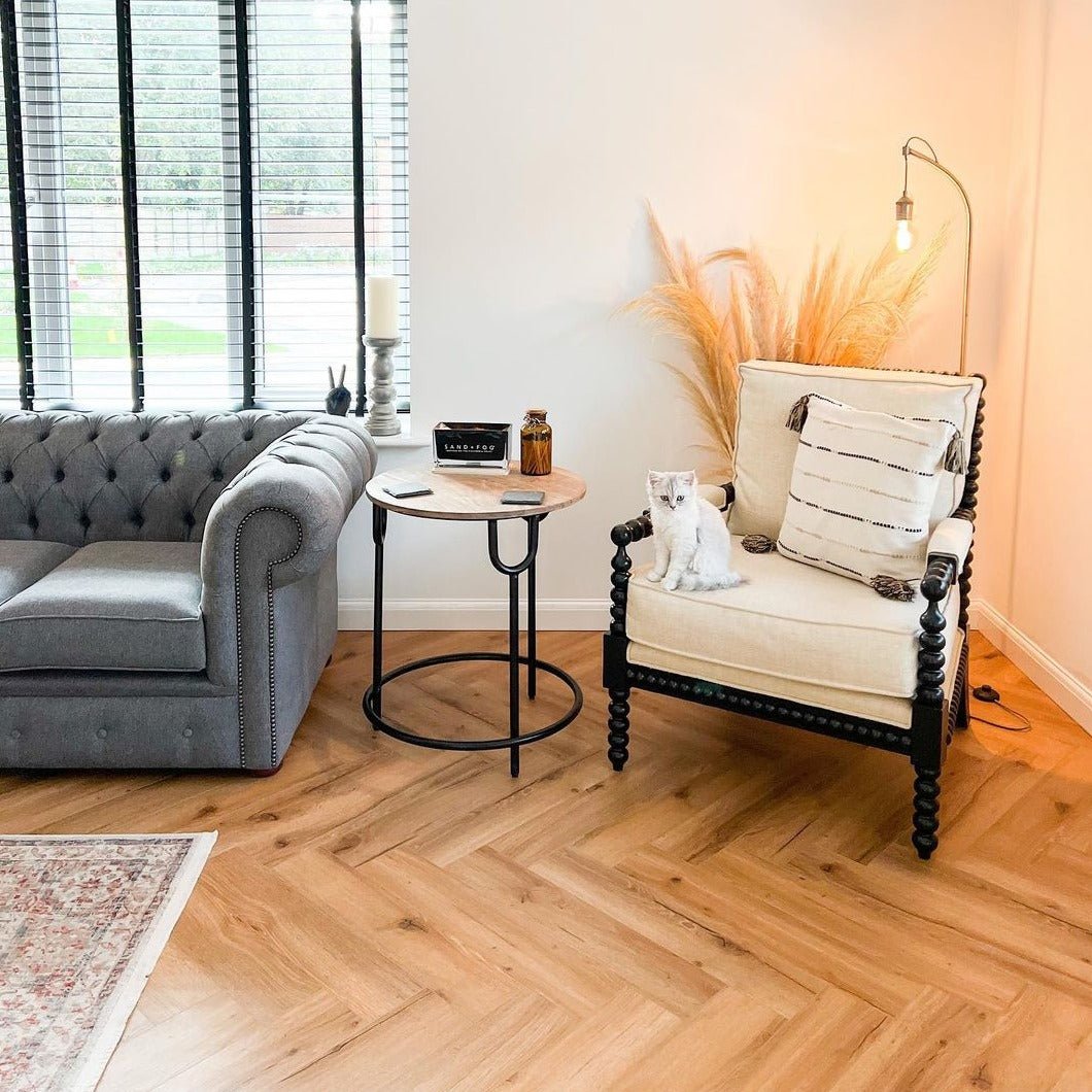Ikura Oak Herringbone Waterproof Click Vinyl - Floor Street