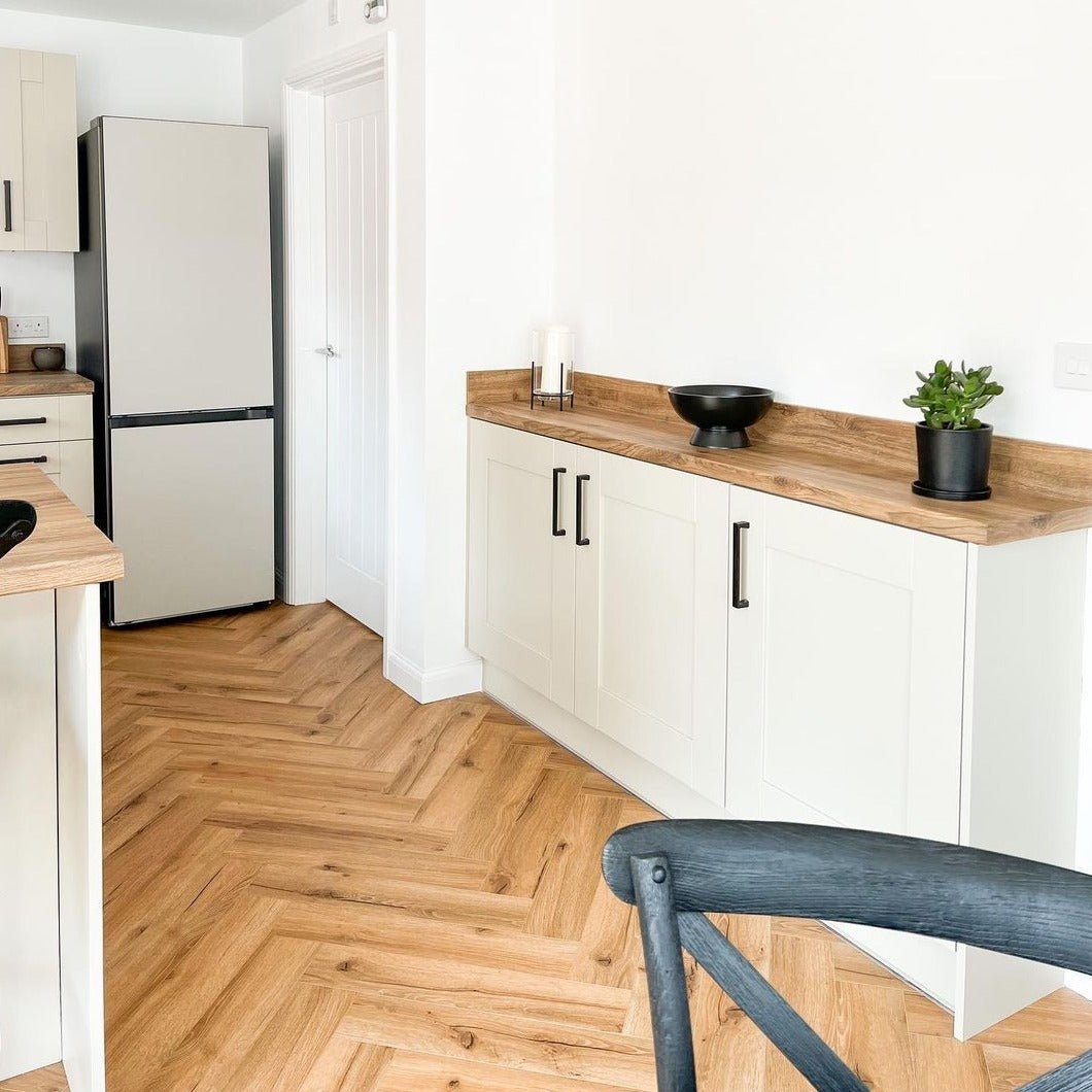 Ikura Oak Herringbone Waterproof Click Vinyl - Floor Street