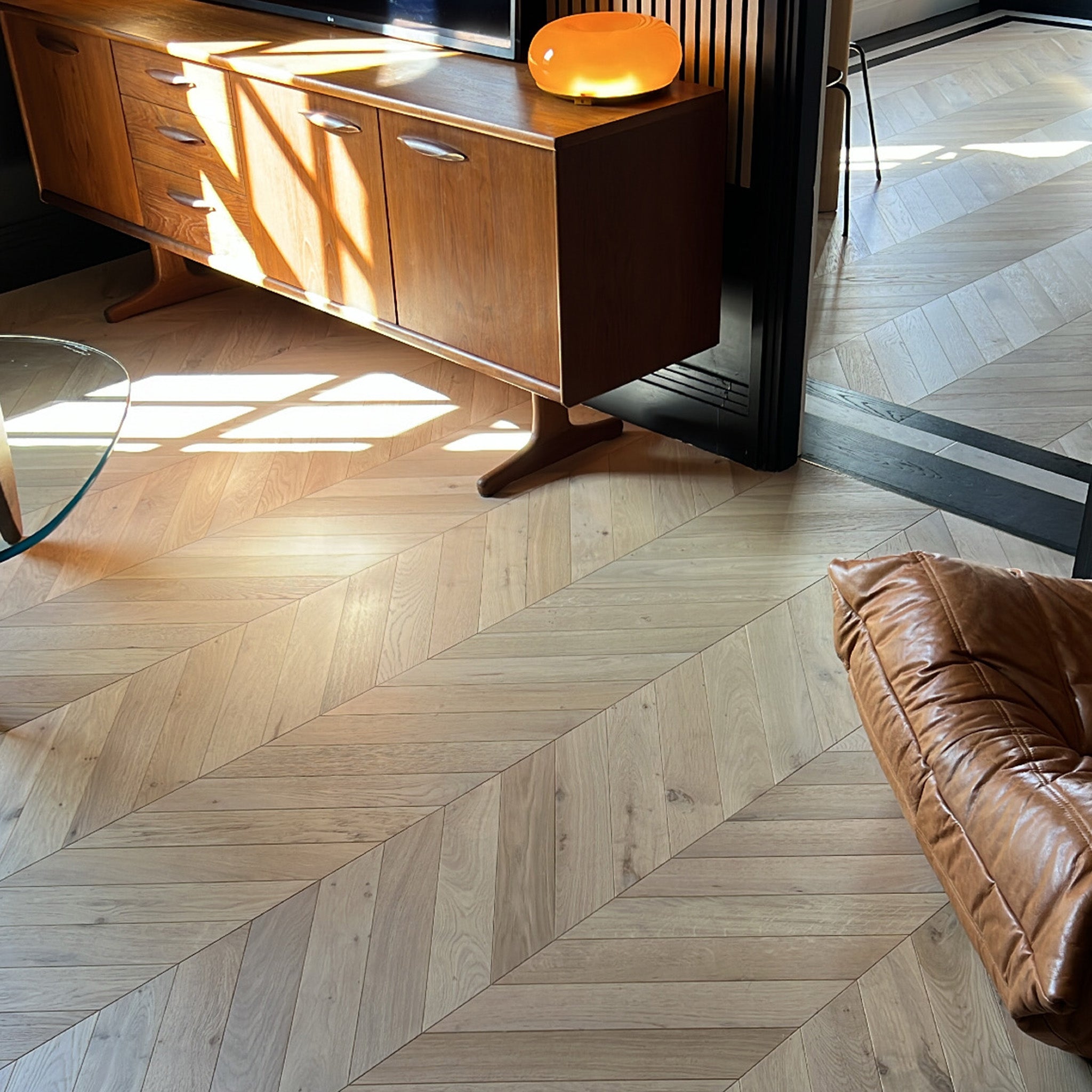 Summer Oak Chevron Engineered