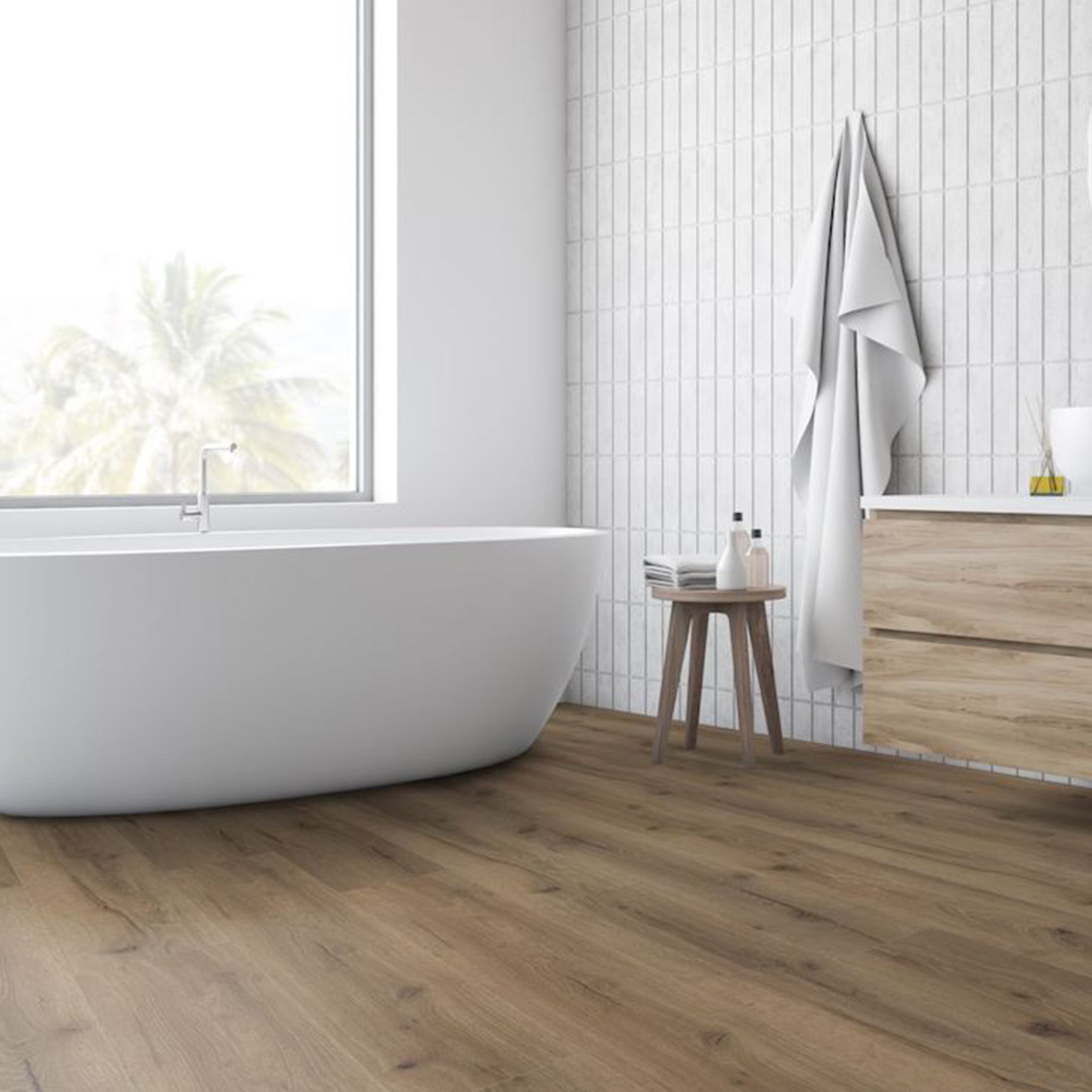 Latte Oak Straight Waterproof Click Vinyl