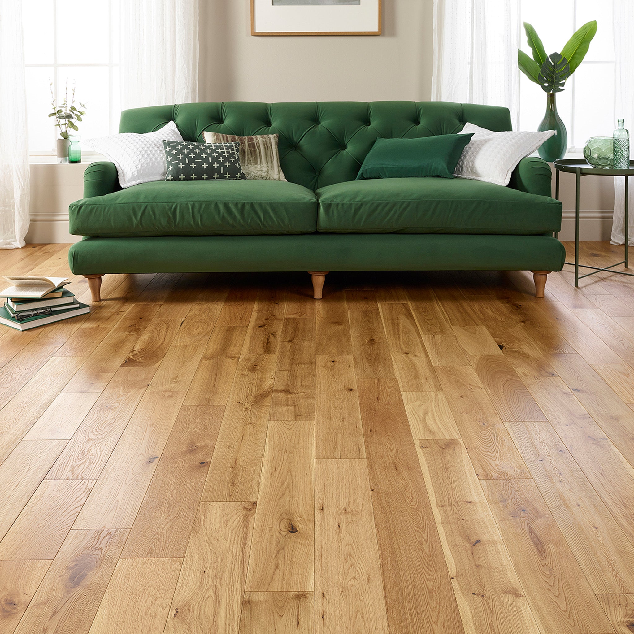 Natural Brushed UV Lacquered 14/3 x 125mm Straight Engineered