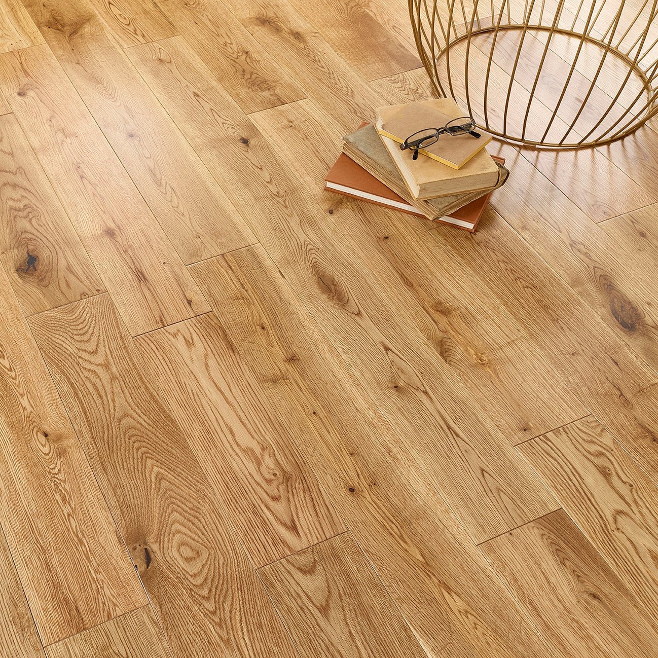 Natural Oak UV Lacquered 125mm Wide Plank - Floor Street