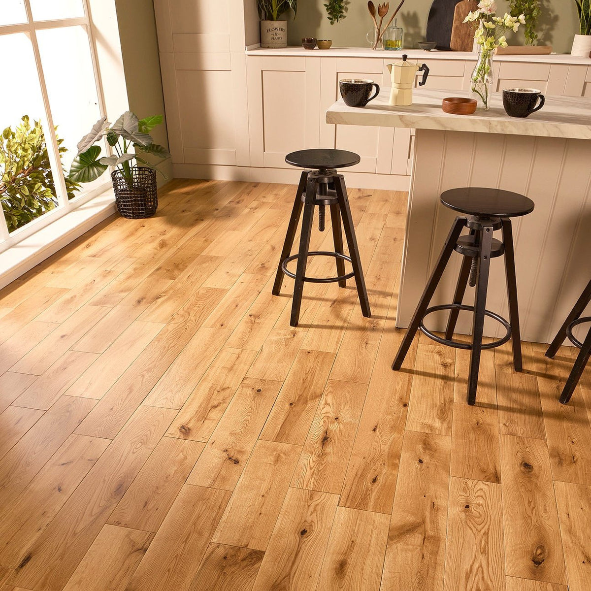 Natural Oak UV Lacquered 150mm Wide Plank - Floor Street